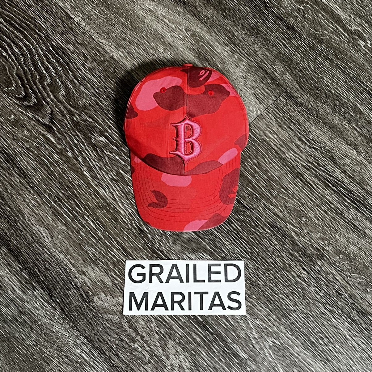 Bape [Avg. Resell: $145] A Bathing Ape BAPE Red Camo Baseball Cap Size ONE SIZE - 7 Thumbnail