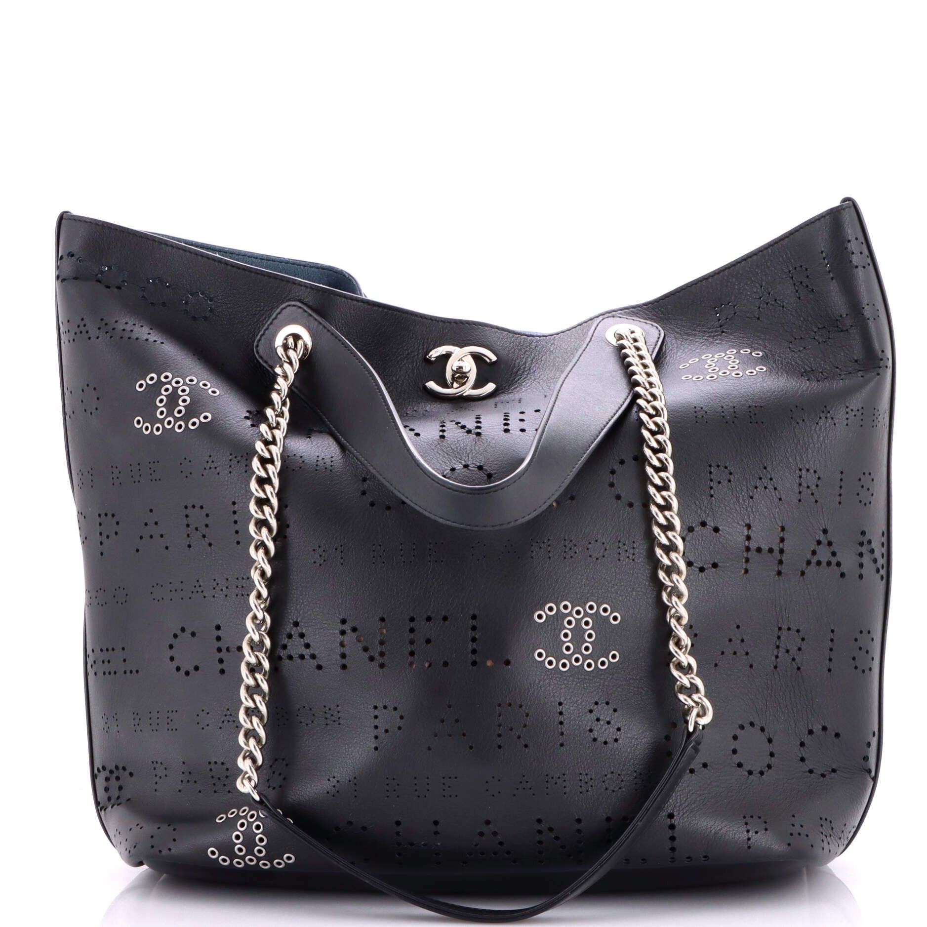 Chanel Logo Eyelets Shopping Tote Size ONE SIZE - 1 Thumbnail