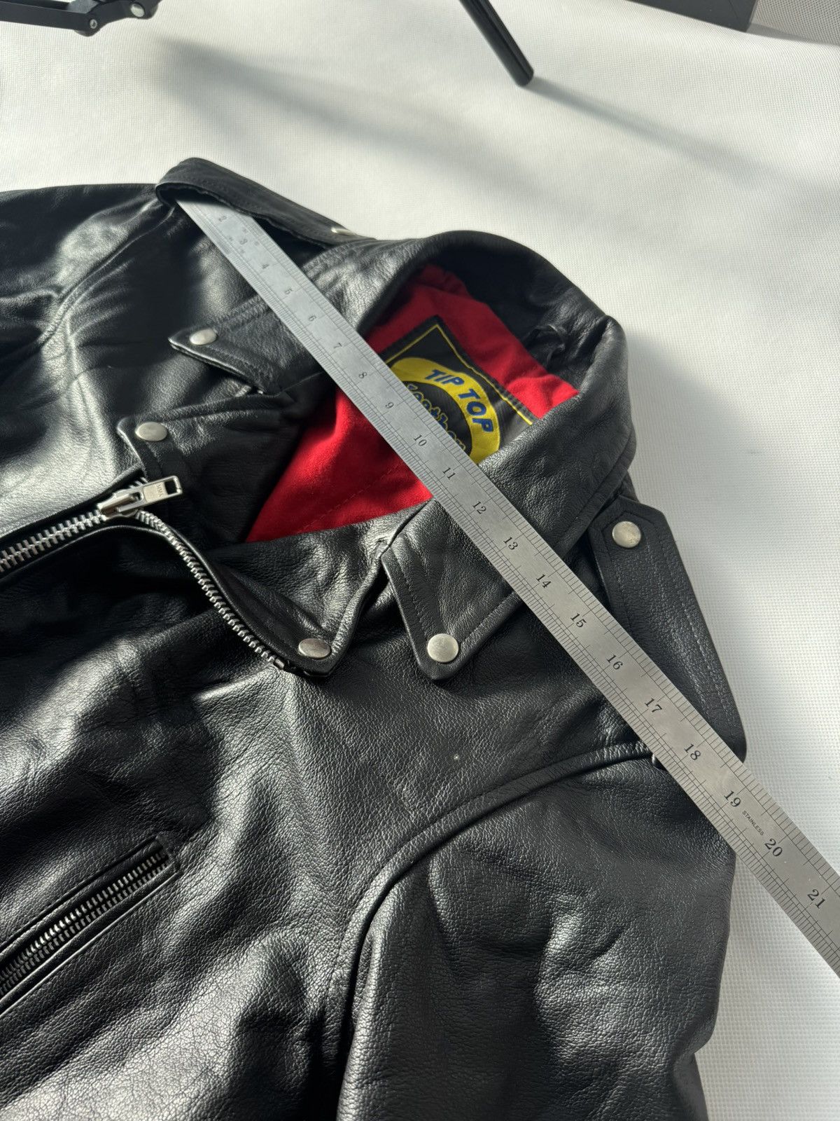 Vintage Vintage Leather Jacket Black Large Zip Up Motorcycle Biker Size US L / EU 52-54 / 3 - 21 Thumbnail