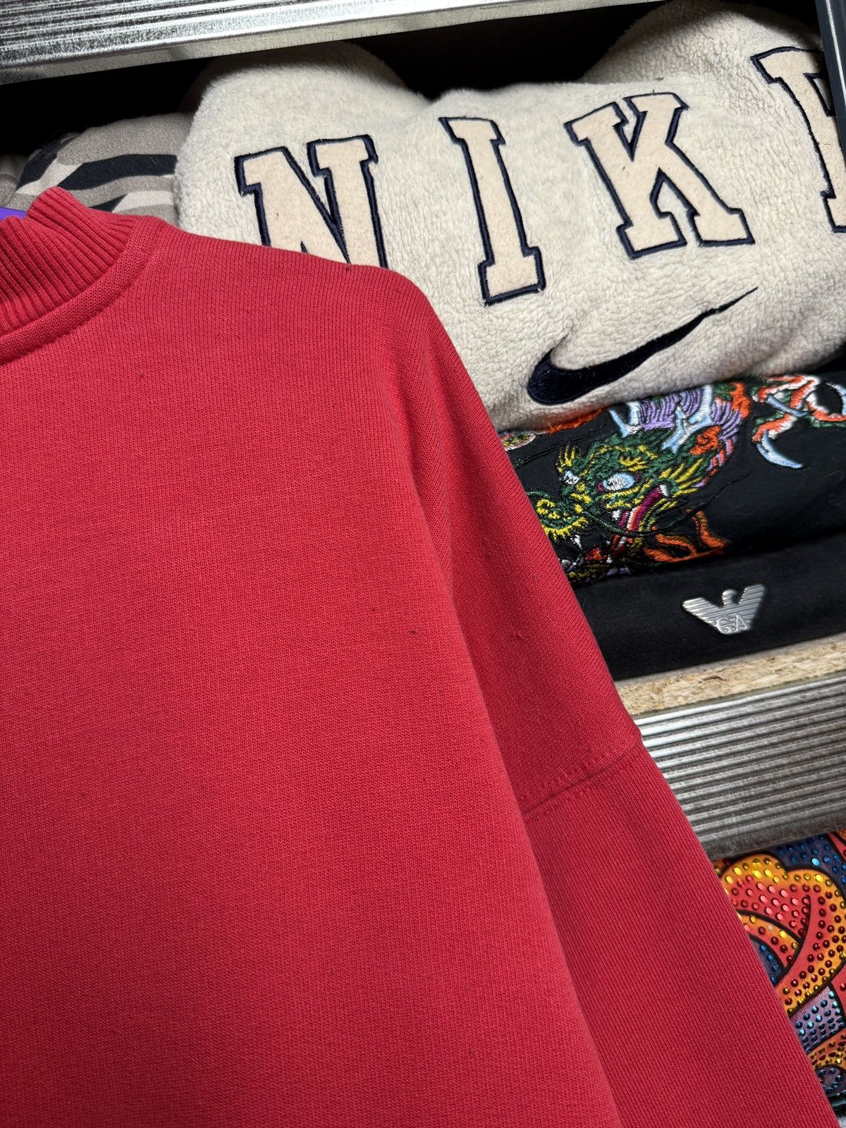 Nike × Vintage Nike Vintage Sweatshirt Big Logo Swoosh Crewneck 90s Size US XXL / EU 58 / 5 - 13 Thumbnail