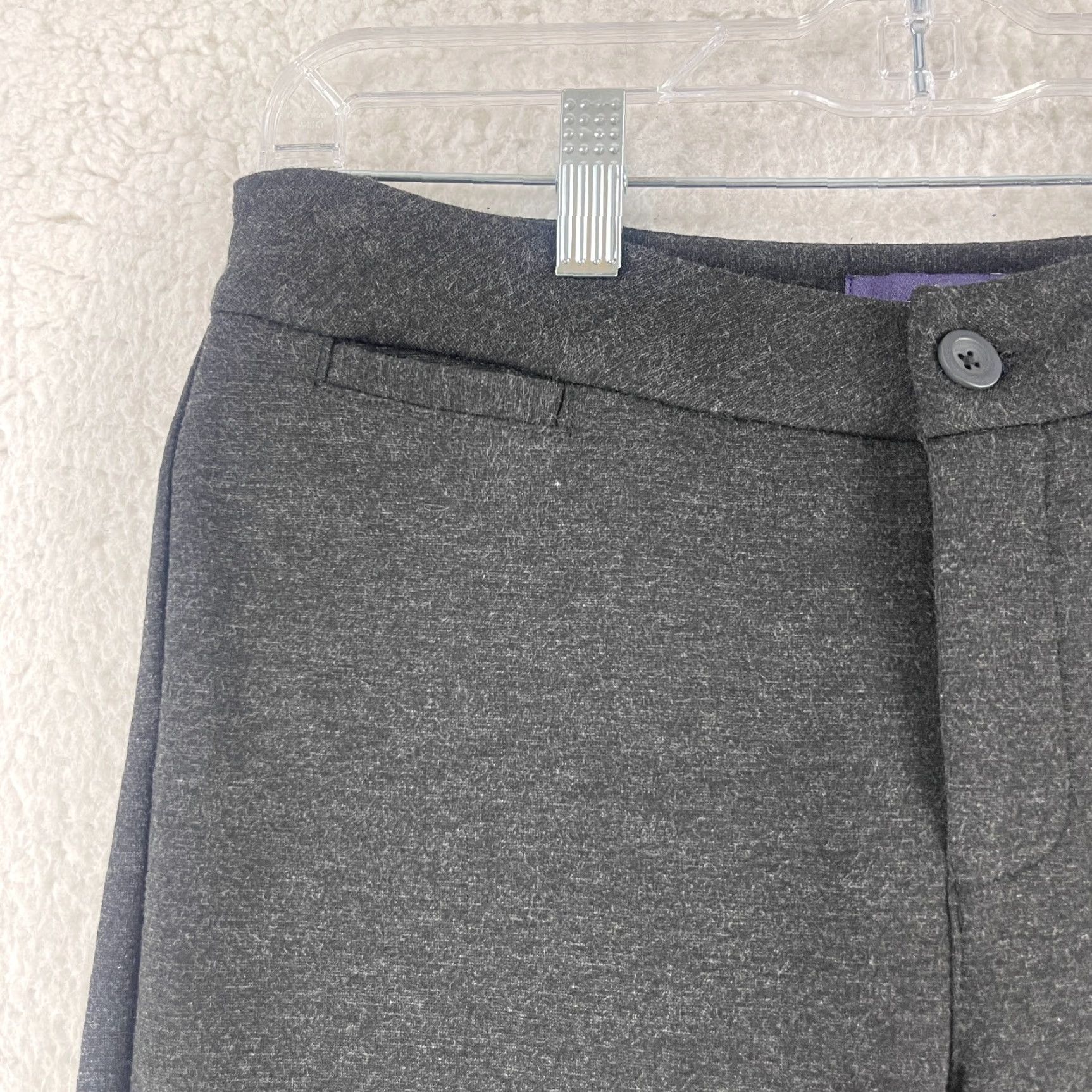 NYDJ NYDJ Petites Gray Ponte Knit Bootcut Pants Womens Mid-Rise Stretch Size 4P Size 27" / US 4 / IT 40 - 4 Thumbnail