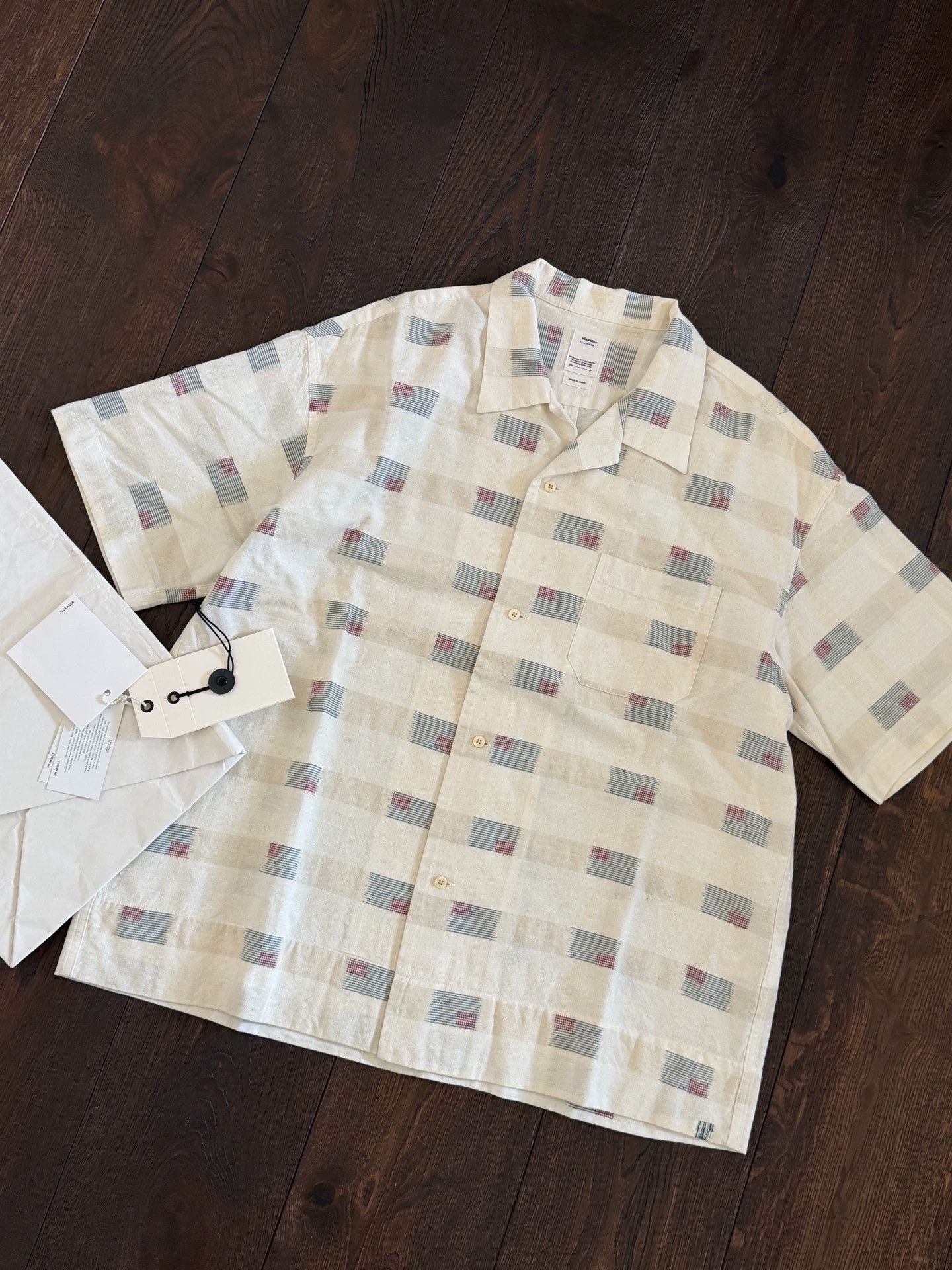 Visvim VISVIM Caban Shirt S/S Kasuri Kurume Indigo 4 Size US XL / EU 56 / 4 - 1 Thumbnail