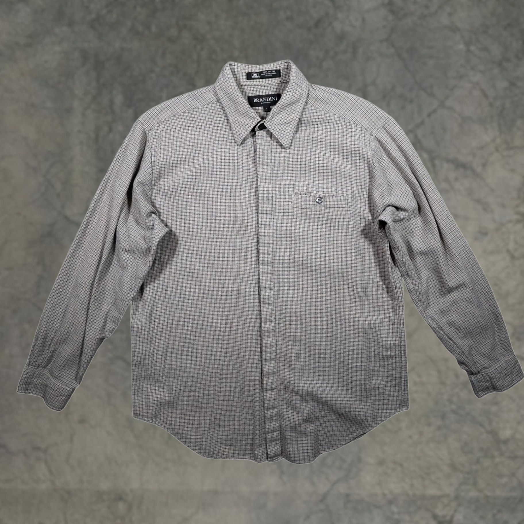 brandini dress shirts New Vintage Brandini Dress Shirt Mens Large Gray Dupont Nylon Teflon