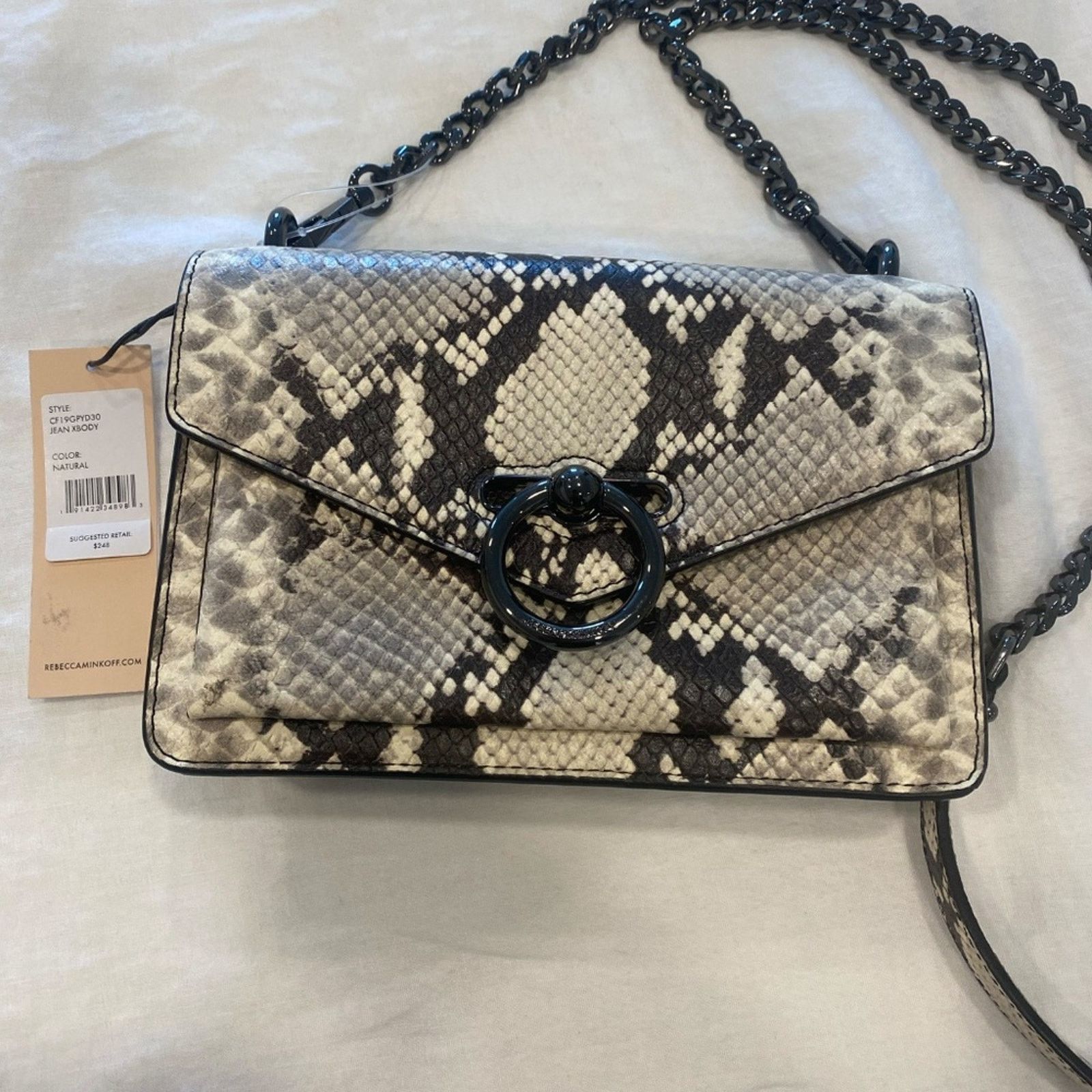 Rebecca Minkoff NWT Rebecca Minkoff Snakeprine Crossbody Leather Purse Size ONE SIZE - 2 Thumbnail