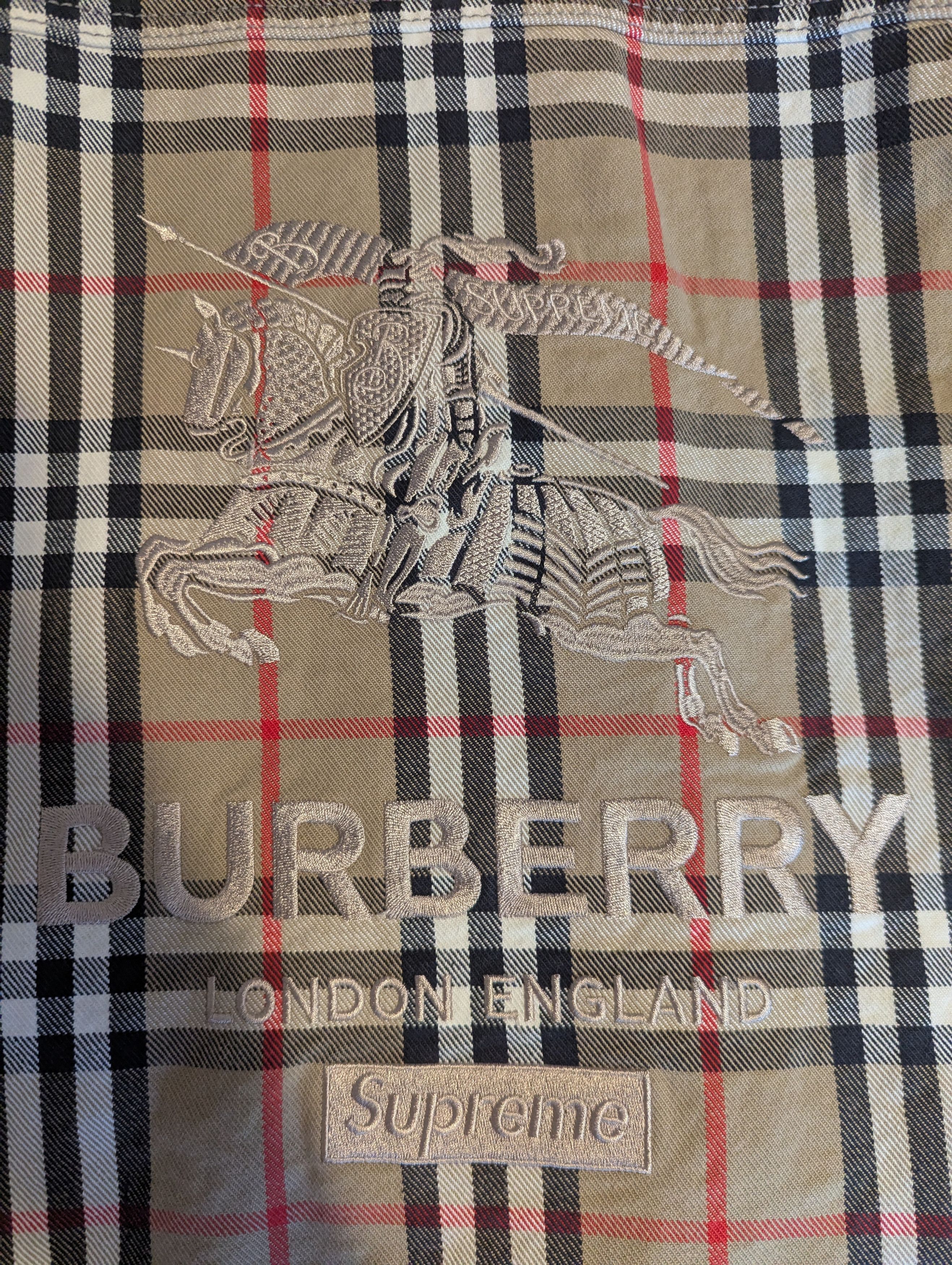 Burberry × Supreme Supreme x Burberry Denim Trucker Jacket Size US M / EU 48-50 / 2 - 5 Thumbnail