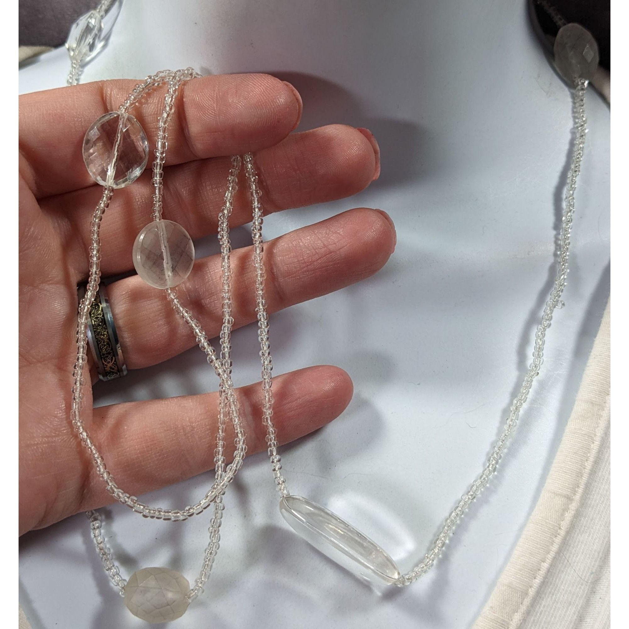 Other Clear Glass And Faceted Acrylic Beaded Necklace Size ONE SIZE - 3 Thumbnail