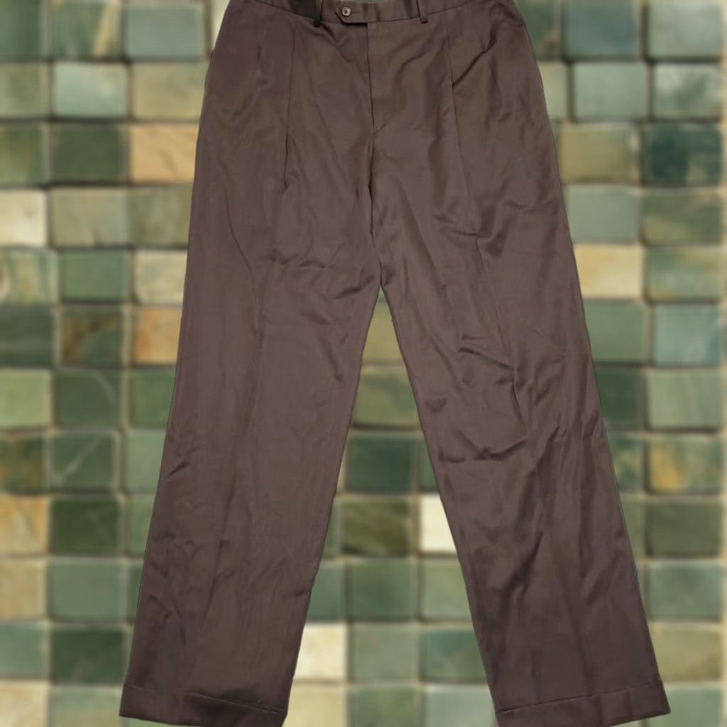 Vintage Pazoni Pants Mens 38x33 Black Pleated 100% Wool Dress Slacks Como 2 Style 711 Shirt Size US 38 / EU 54 - 1 Thumbnail