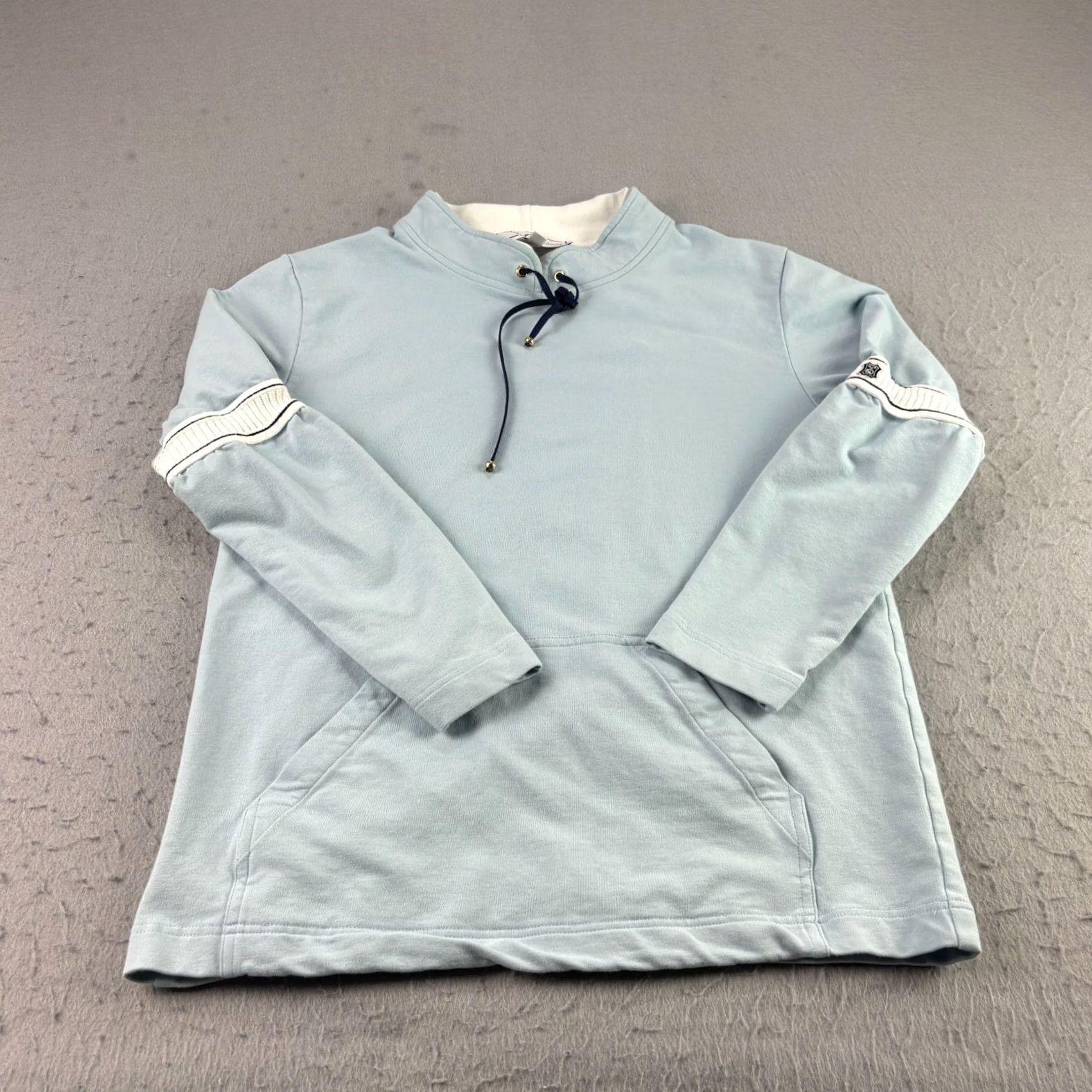 Vintage St John Sport Sweater Womens Size S Blue Pullover Pocket Long Sleeve Size S / US 4 / IT 40 - 2 Thumbnail
