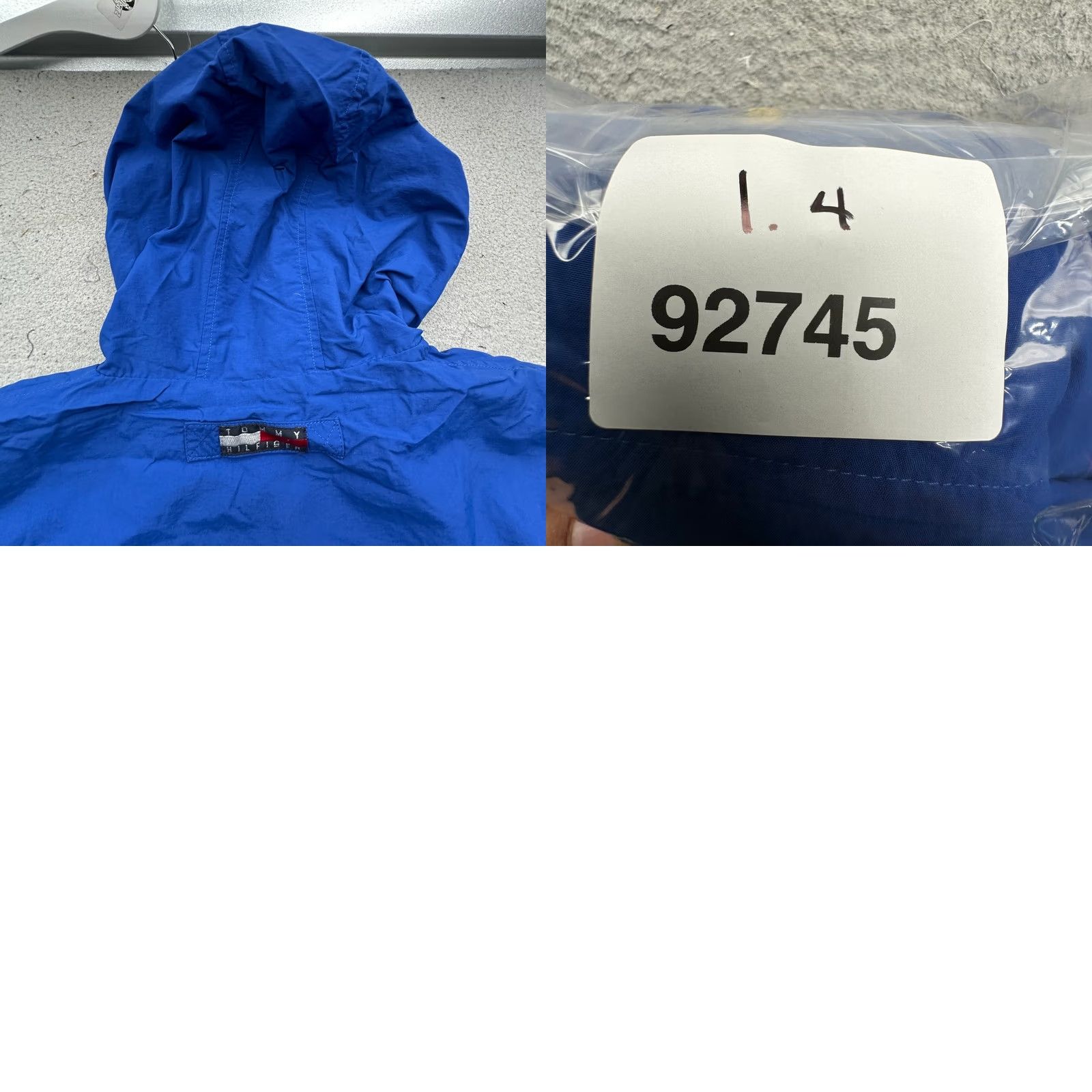 Tommy Hilfiger VINTAGE Tommy Hilfiger Windbreaker Hooded Jacket Logo Blue Large Mens 90s Windbreaker Zip Full Zip Size US L / EU 52-54 / 3 - 9 Thumbnail