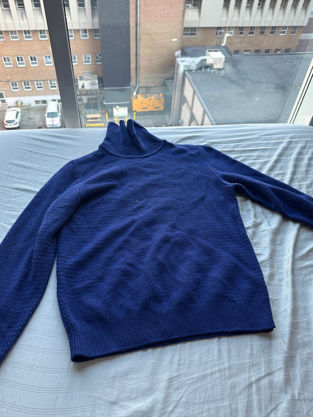 Brioni Brioni Blue Turtleneck Cashmere Sweater Size US M / EU 48-50 / 2 - 2 Thumbnail