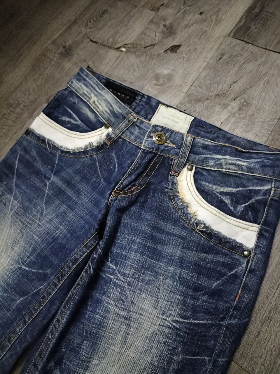 14th Addiction FLARE lolita jean stone wash distressed style japanese brand Size 31" - 3 Thumbnail