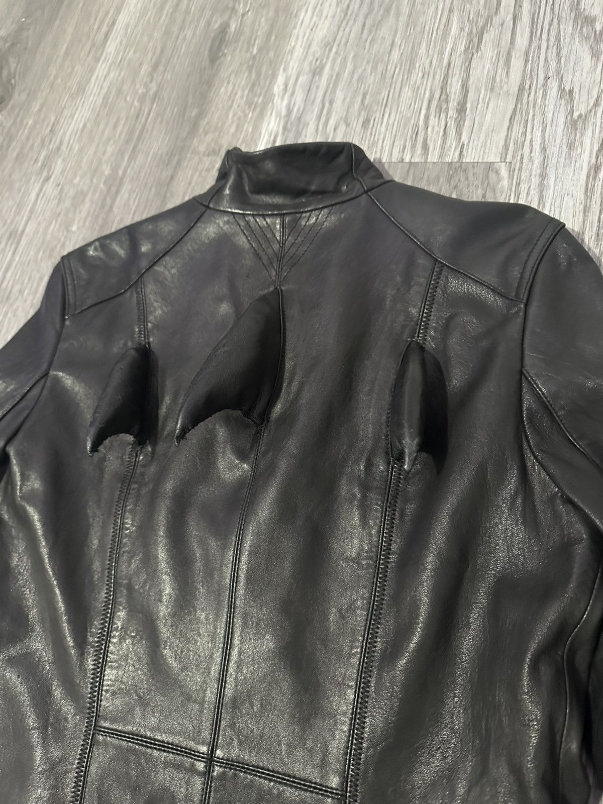 Vintage one of one shark lamb leather jacket Size US M / EU 48-50 / 2 - 7 Thumbnail