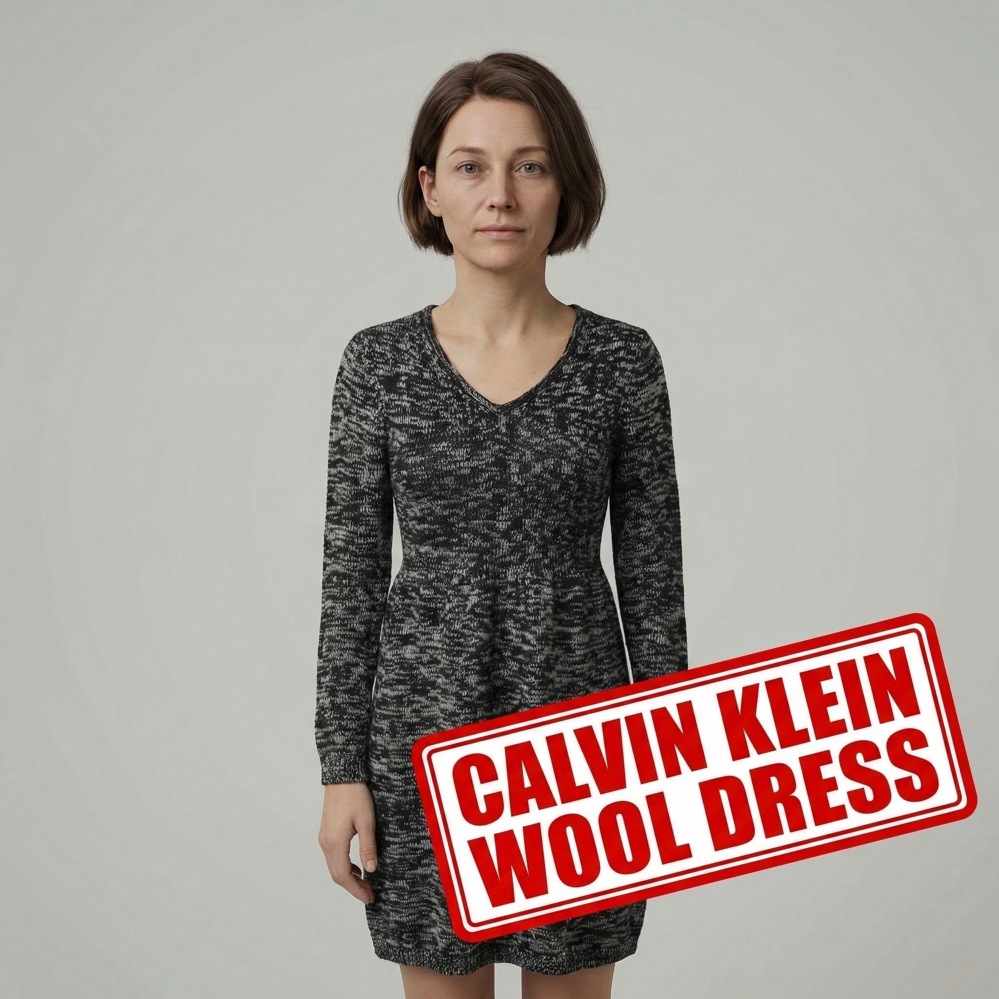 Calvin Klein Calvin Klein Merino Wool Knit Dress – XS Size Size XS / US 0-2 / IT 36-38 - 1 Thumbnail