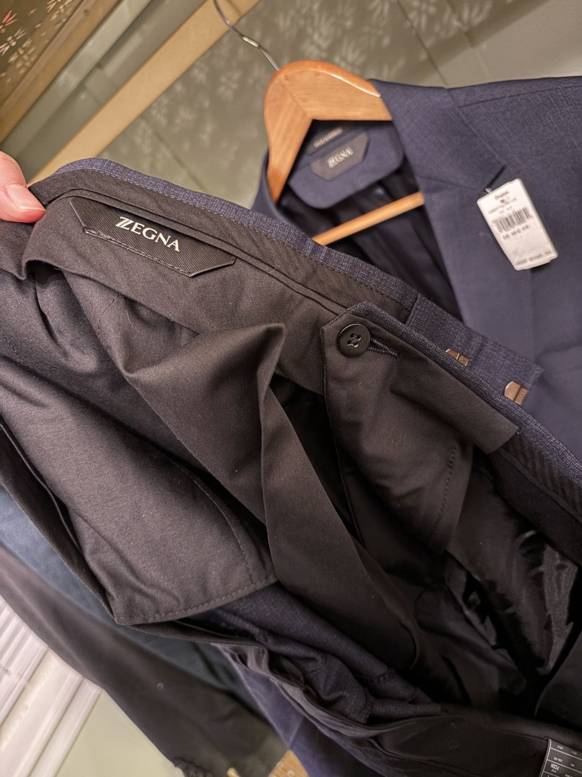Z Zegna Zegna Suit Navy 8-58 R Size 54R - 12 Thumbnail