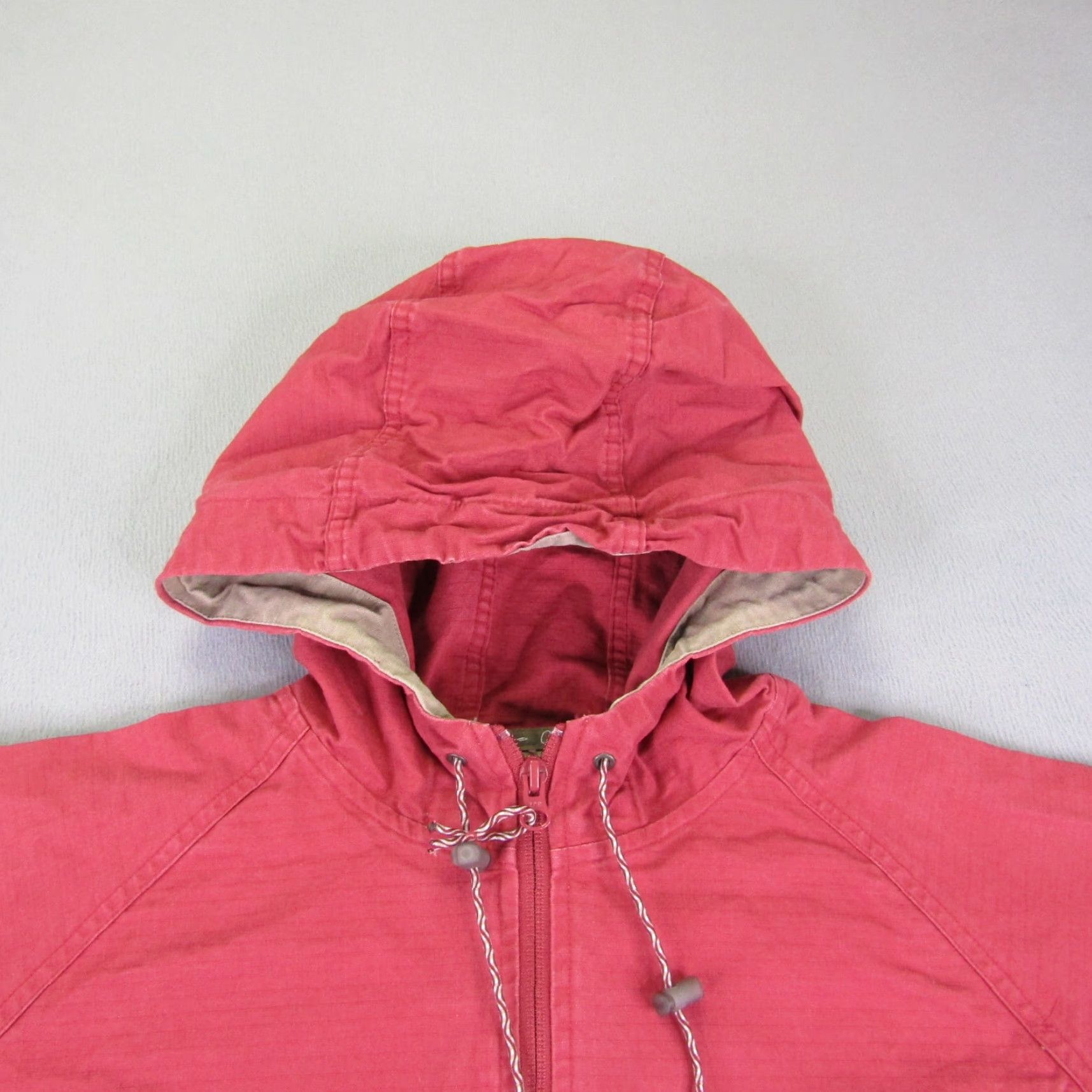 Vintage Cabela's Jacket Men's Large Hooded Full Zip Canvas Workwear Outdoors Coat Red Size L / US 10 / IT 46 - 3 Thumbnail