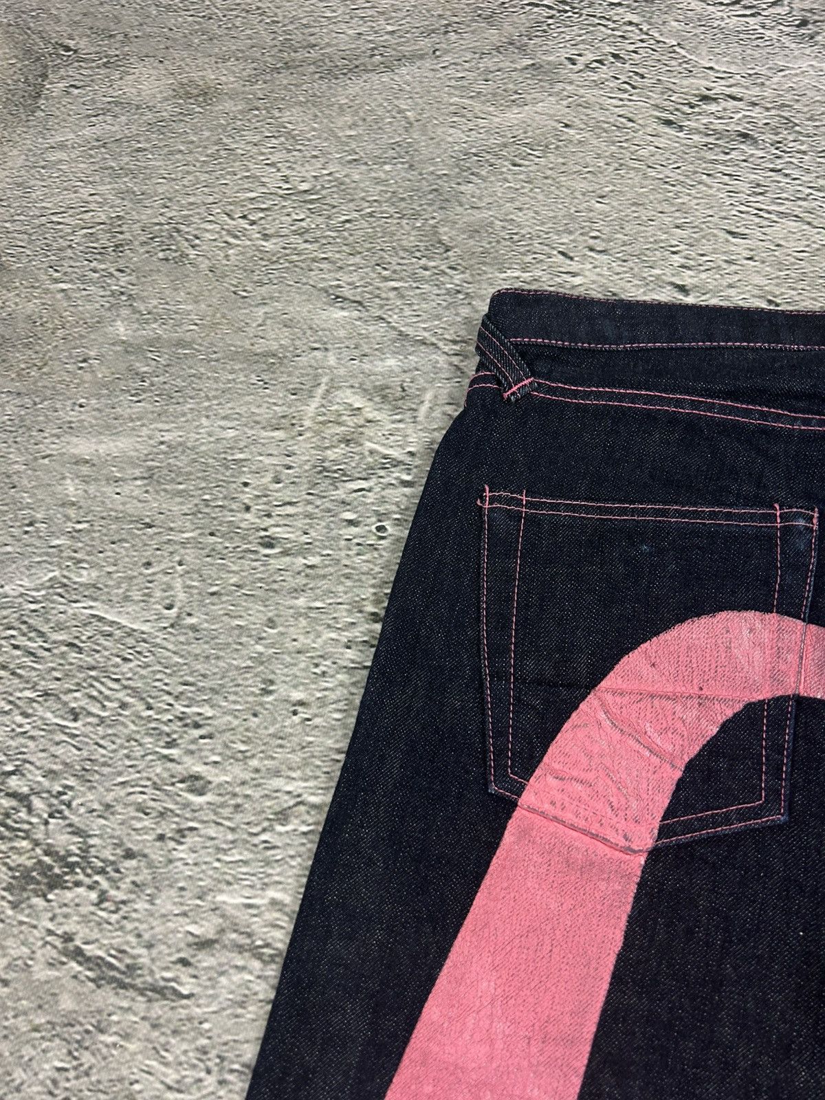 Evisu Evisu jeans daicock big logo vintage pink Yamane Size 29" - 4 Thumbnail