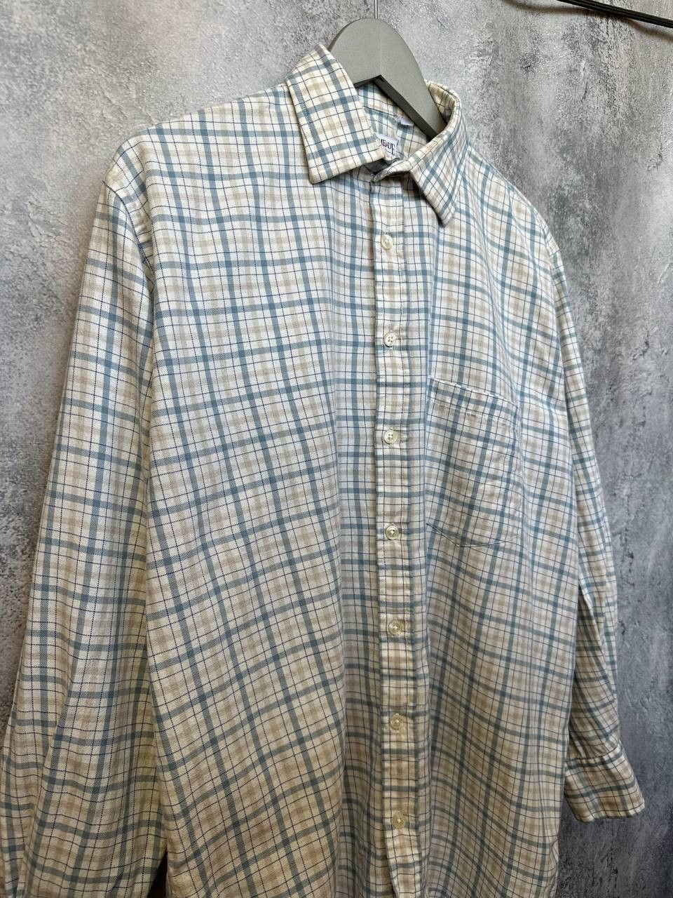 James Meade Flannel Plaid Shirt LS Cotton/Wool Button Up