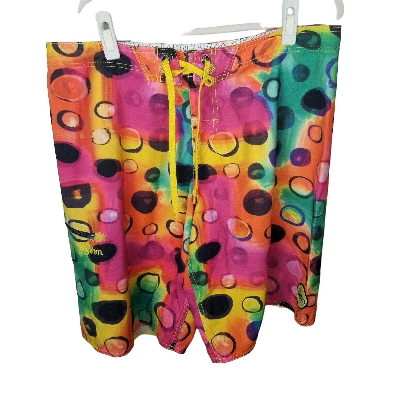Rhythm Rhythm Mens Swim Trunks Hybrid Board Shorts Sz 36 Multicolor Size US 36 / EU 52 - 1 Thumbnail