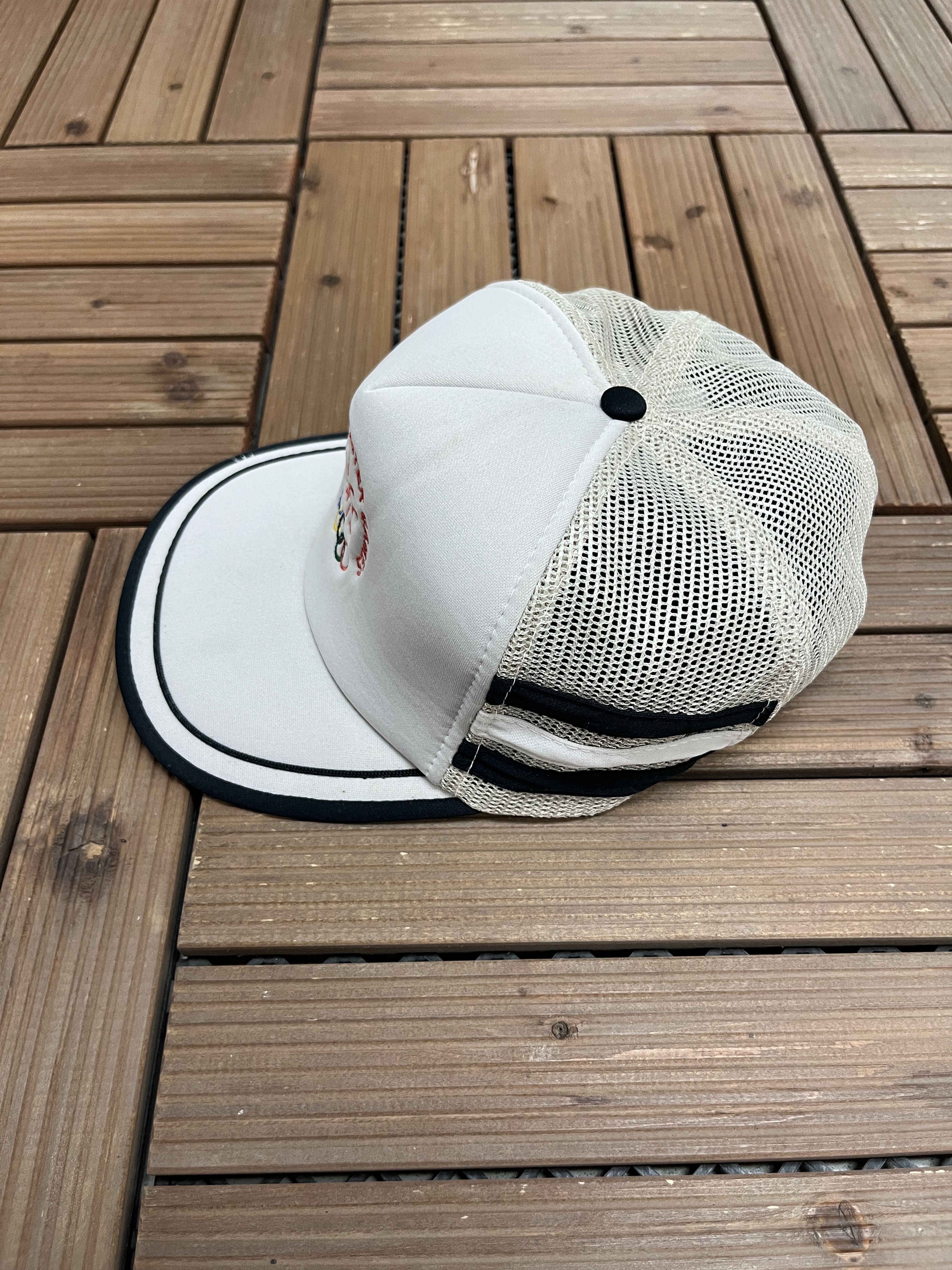 Vintage XV Olympic Winter Games Vintage Snap Back Trucker Hat Size ONE SIZE - 4 Thumbnail