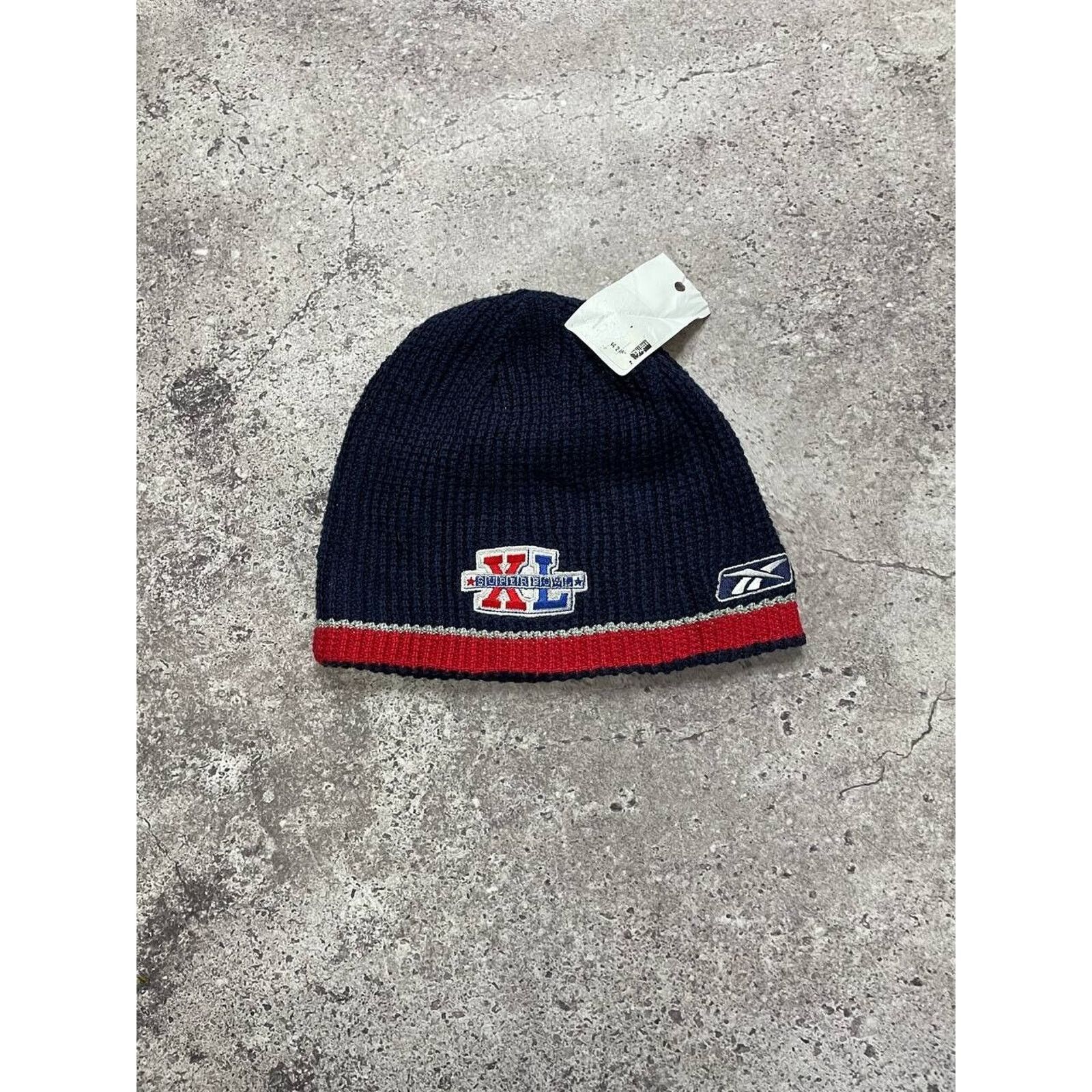 Reebok Vintage Reebok Super Bowl XL Red Blue Beanie Hat NFL Size ONE SIZE - 1 Thumbnail