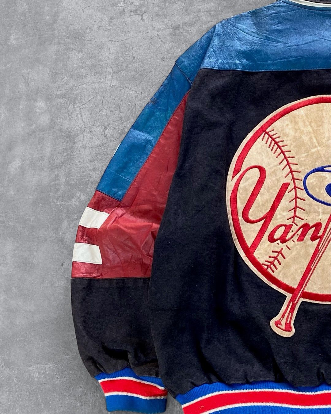MLB 🔥VTG 90’s JEFF HAMILTON NEW YORK YANKEES LEATHER JACKET🇺🇸 Size US L / EU 52-54 / 3 - 2 Thumbnail