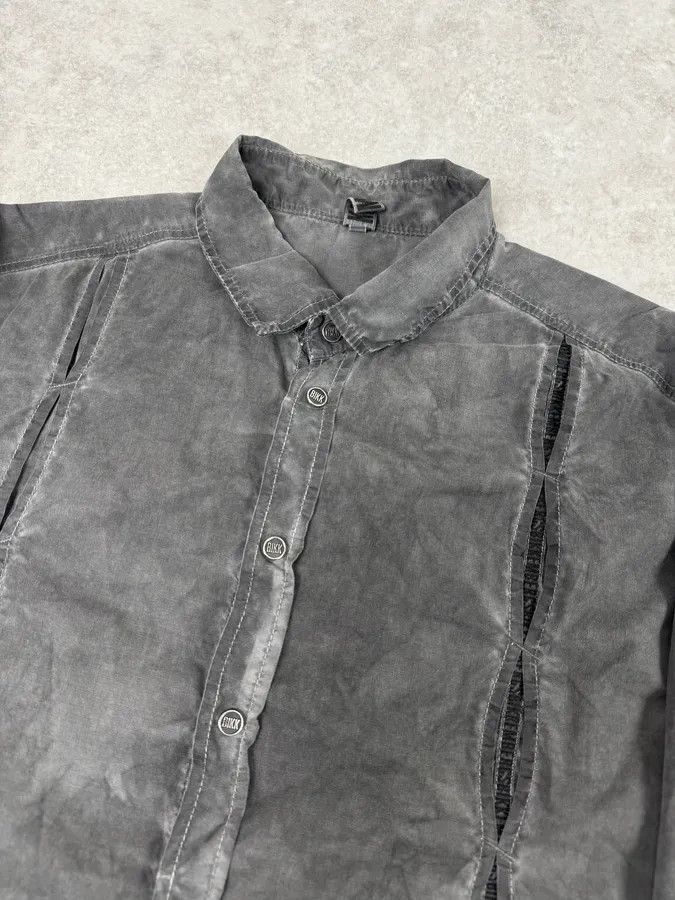 Dirk Bikkembergs AW2010 Dirk Bikkembergs Grey Washed Pleats Shirt Size US L / EU 52-54 / 3 - 5 Thumbnail