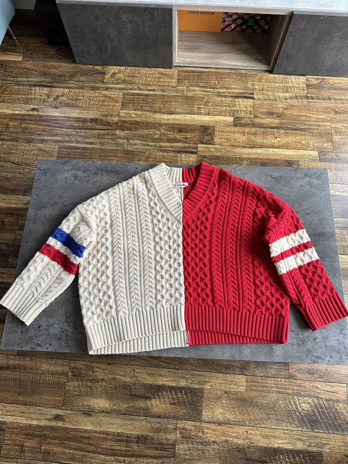 トップス 21aw Charles Jefferey Loverboy cardigan 20041526~c51 lipstick red_0.webp