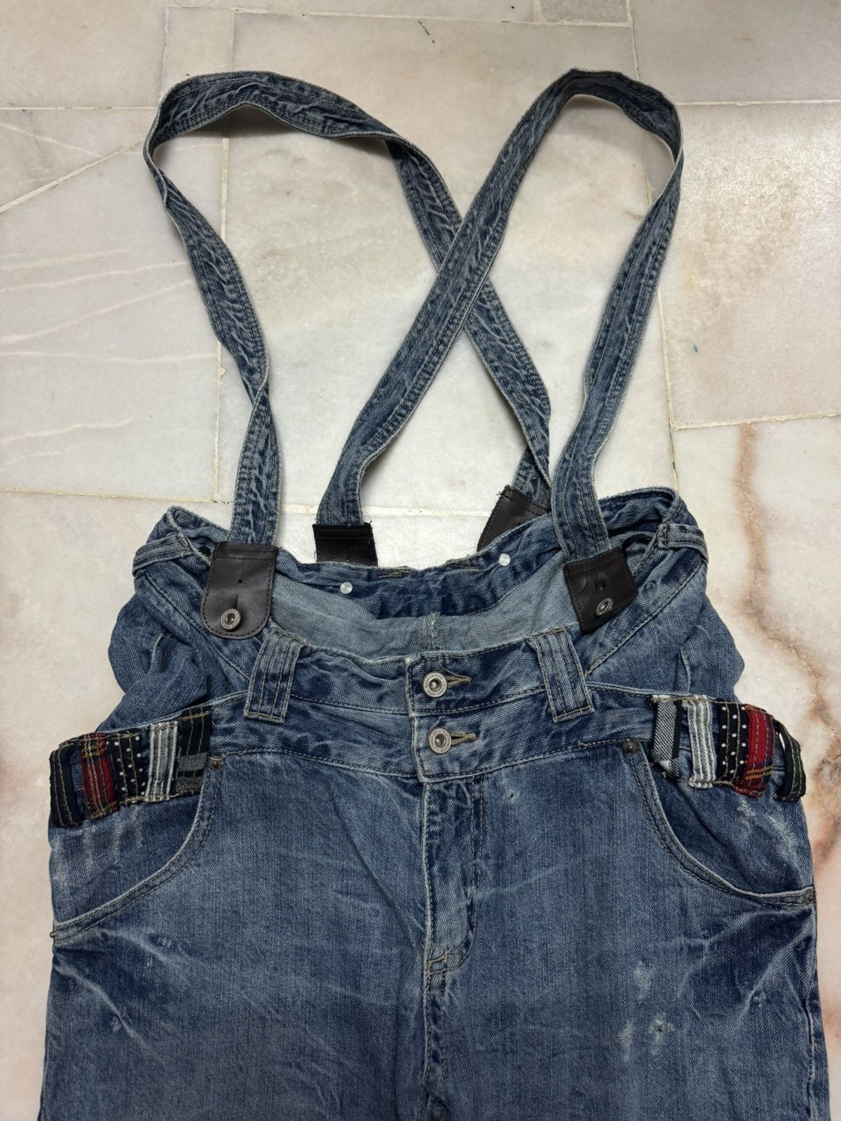 PPFM 💥RARE DOUBLE WAIST💥VTG JAPANESE OVERALL DOUBLE WAIST GRUNGE Size US 30 / EU 46 - 3 Thumbnail