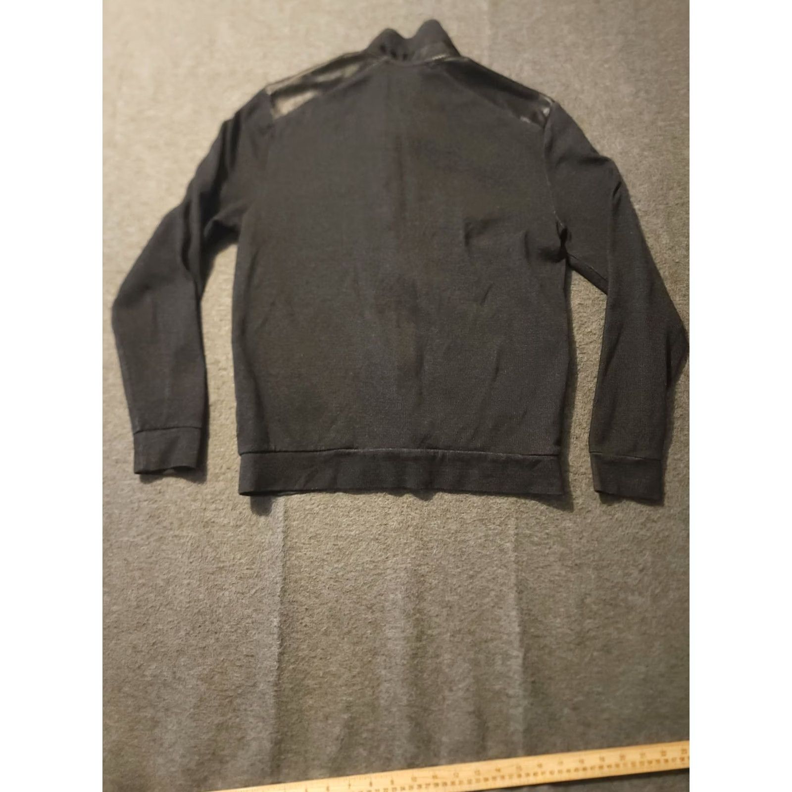 Calvin Klein Calvin Klein Jacket Women's S Full Zip Black/Gray Mock Neck Stretch 90s College Designer Outdoor Short Sleeve: N/A (replacement) Size S / US 4 / IT 40 - 6 Thumbnail