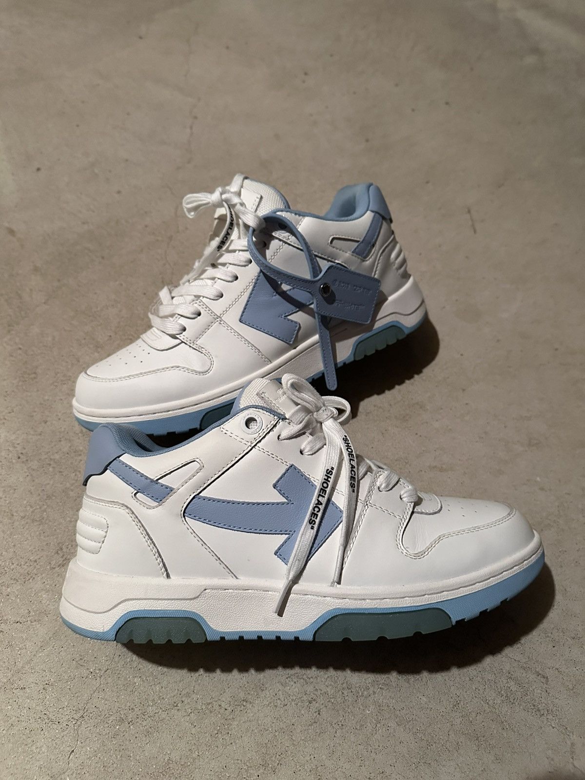 Off-White Off White, Out Of Office, White Light Blue Size US 10 / EU 43 - 9 Thumbnail