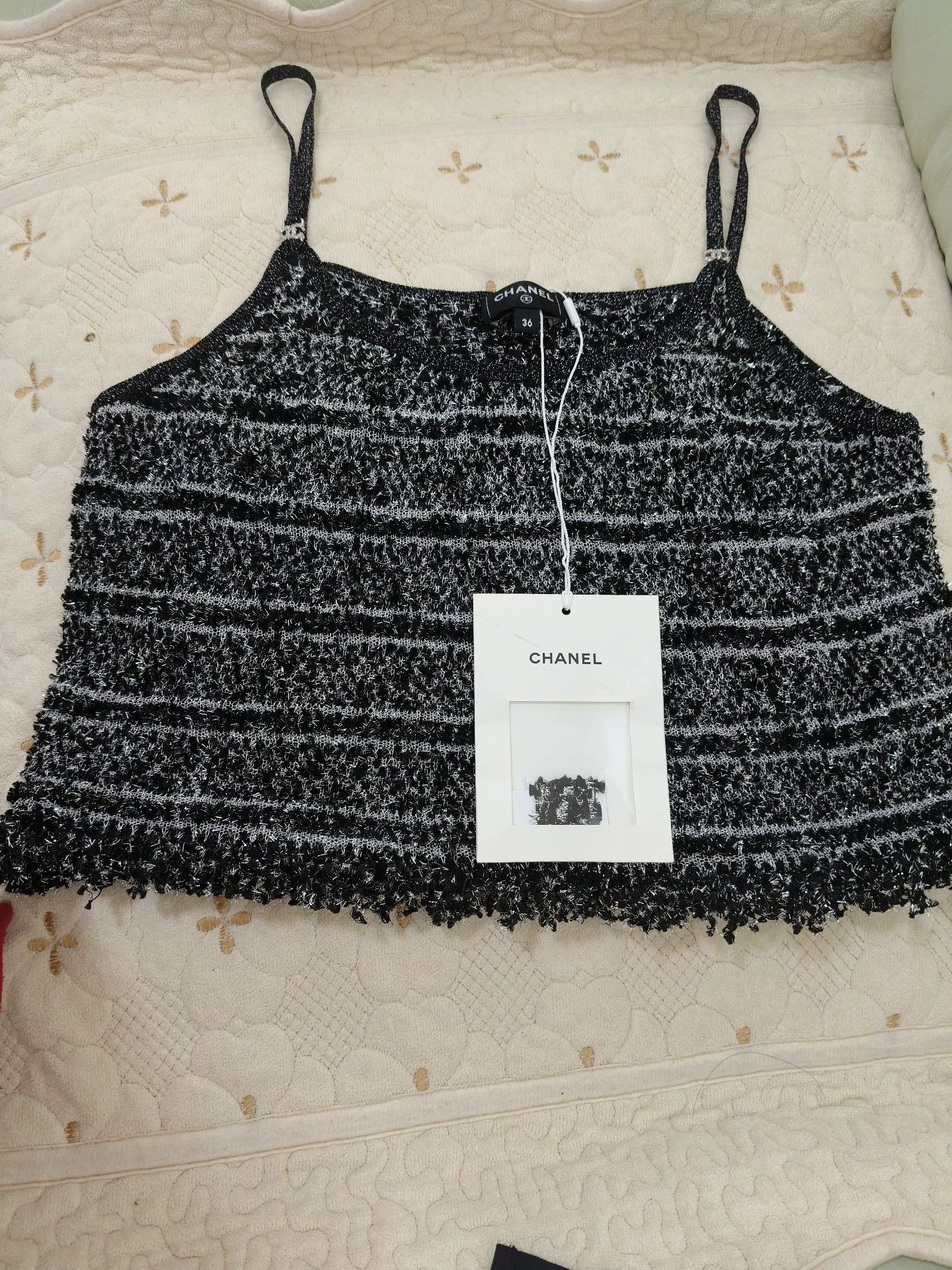 Chanel Chanel 26c Black Silver Thread Camisole Size XS / US 0-2 / IT 36-38 - 1 Thumbnail