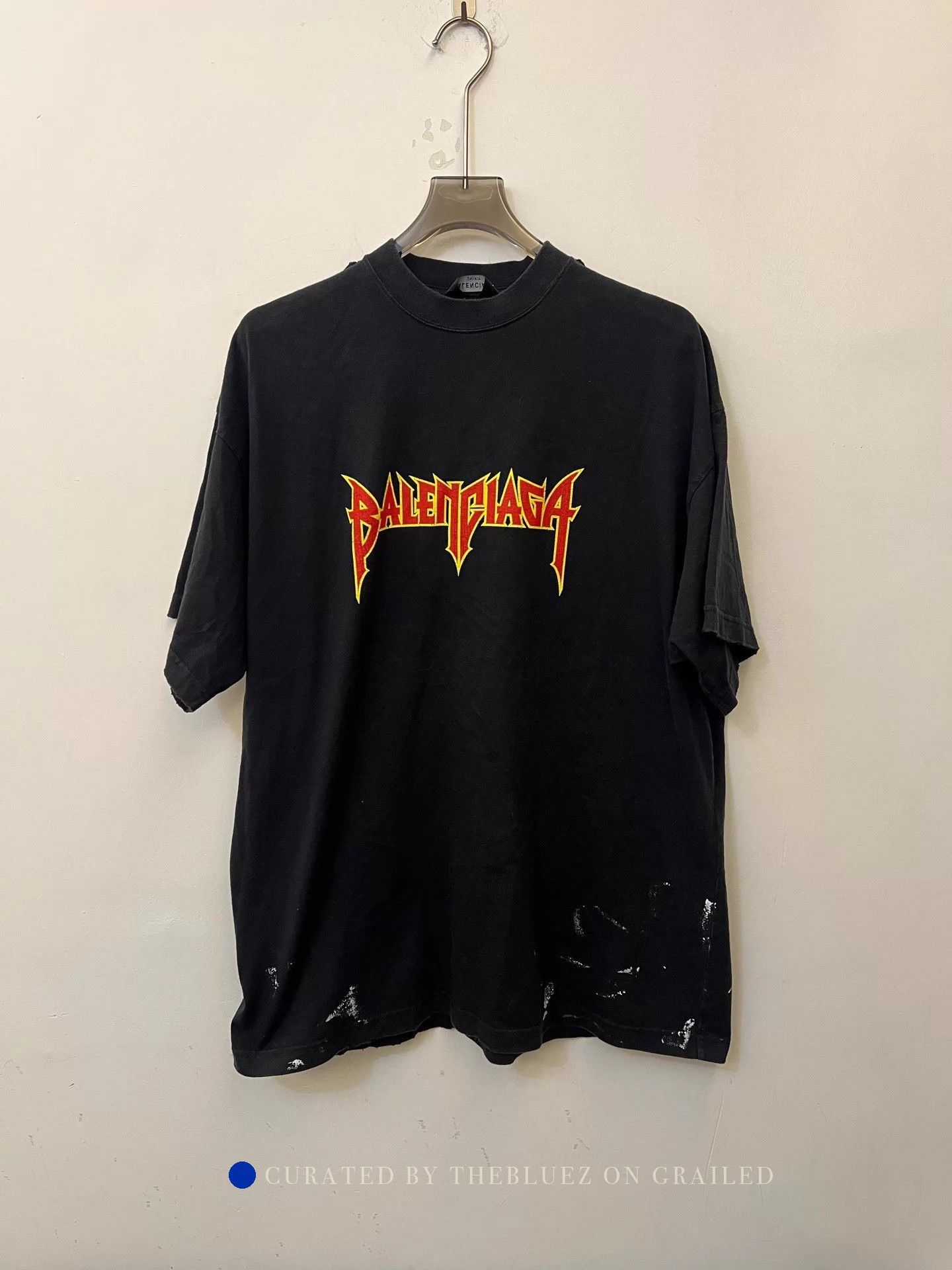 Balenciaga Metallica Lightning Tee in Black Size US S / EU 44-46 / 1 - 1 Thumbnail