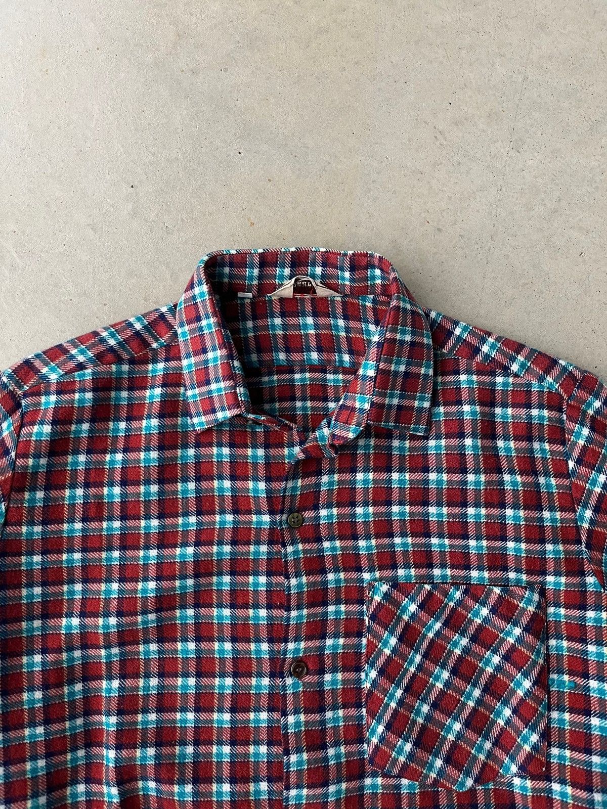 Vintage Vintage 80s Maroon Plaid Cotton Flannel Size US M / EU 48-50 / 2 - 3 Thumbnail