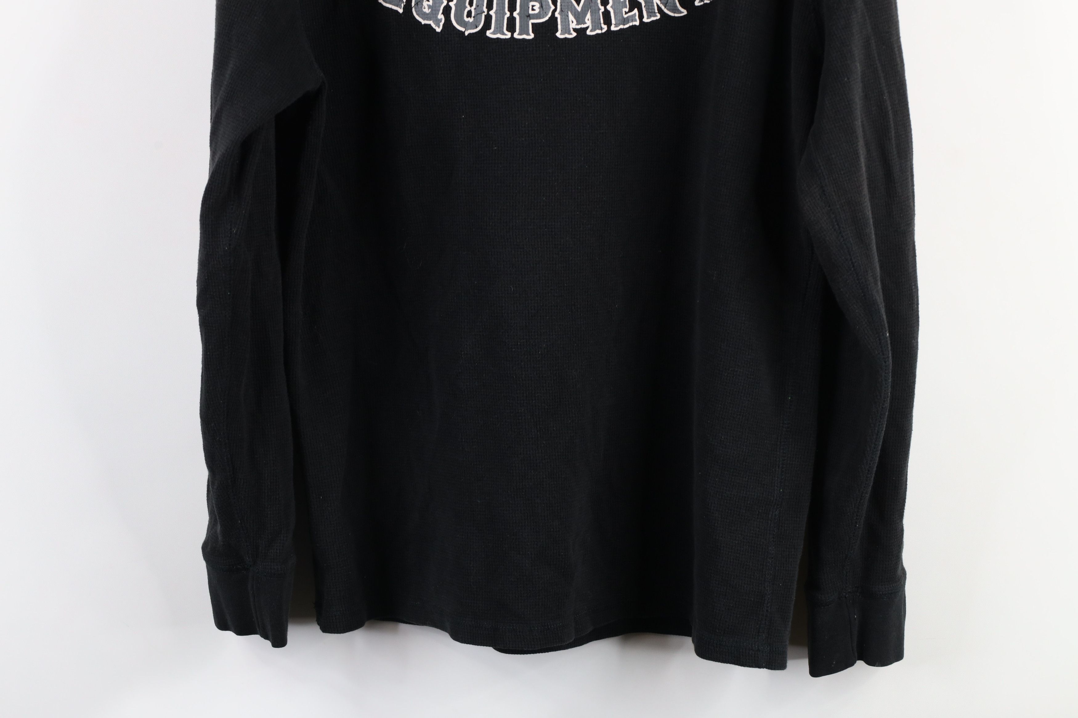 John Deere × Vintage Vintage John Deere Out Thermal Waffle Knit T-Shirt Black Size US L / EU 52-54 / 3 - 16 Thumbnail