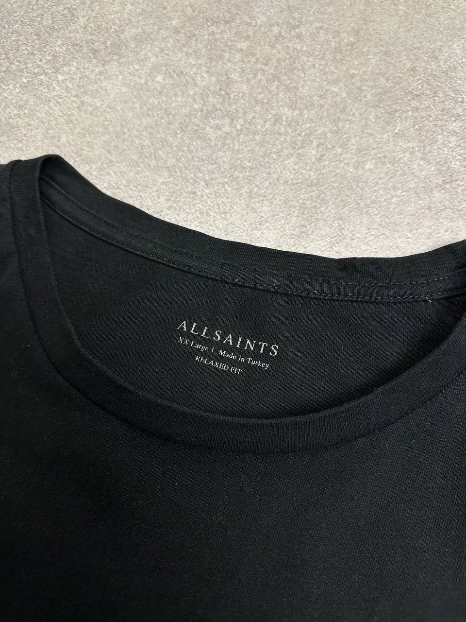 Allsaints Allsaints Tape Logo Black Relaxed T-shirt XXL Size US XXL / EU 58 / 5 - 5 Thumbnail