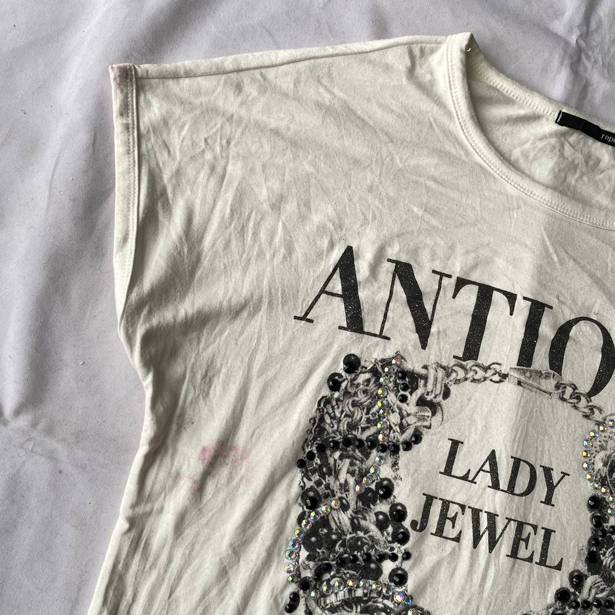 If Six Was Nine × Japanese Brand × Le Grande Bleu (L.G.B.) Japanese Style Antique Poem Diamond Sleeveless Tees Size M / US 6-8 / IT 42-44 - 5 Thumbnail