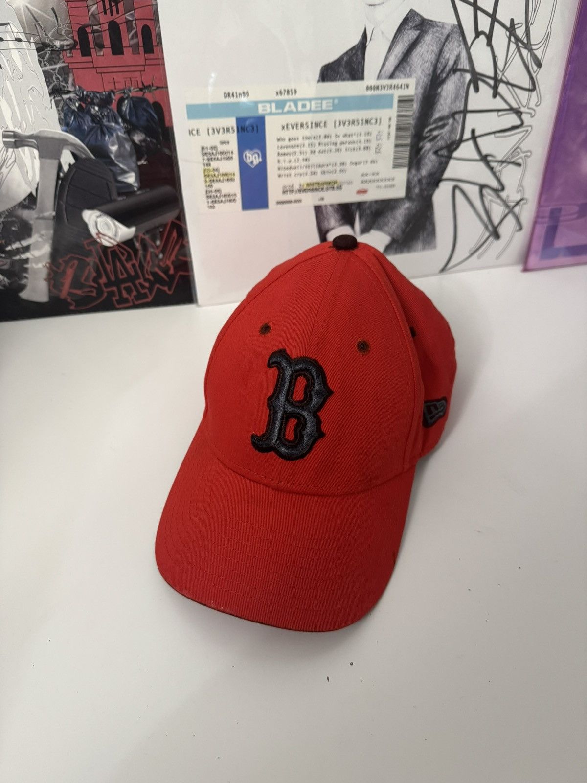 New Era Boston Red Sox New Era Red Black Logo Cap Size ONE SIZE - 1 Thumbnail