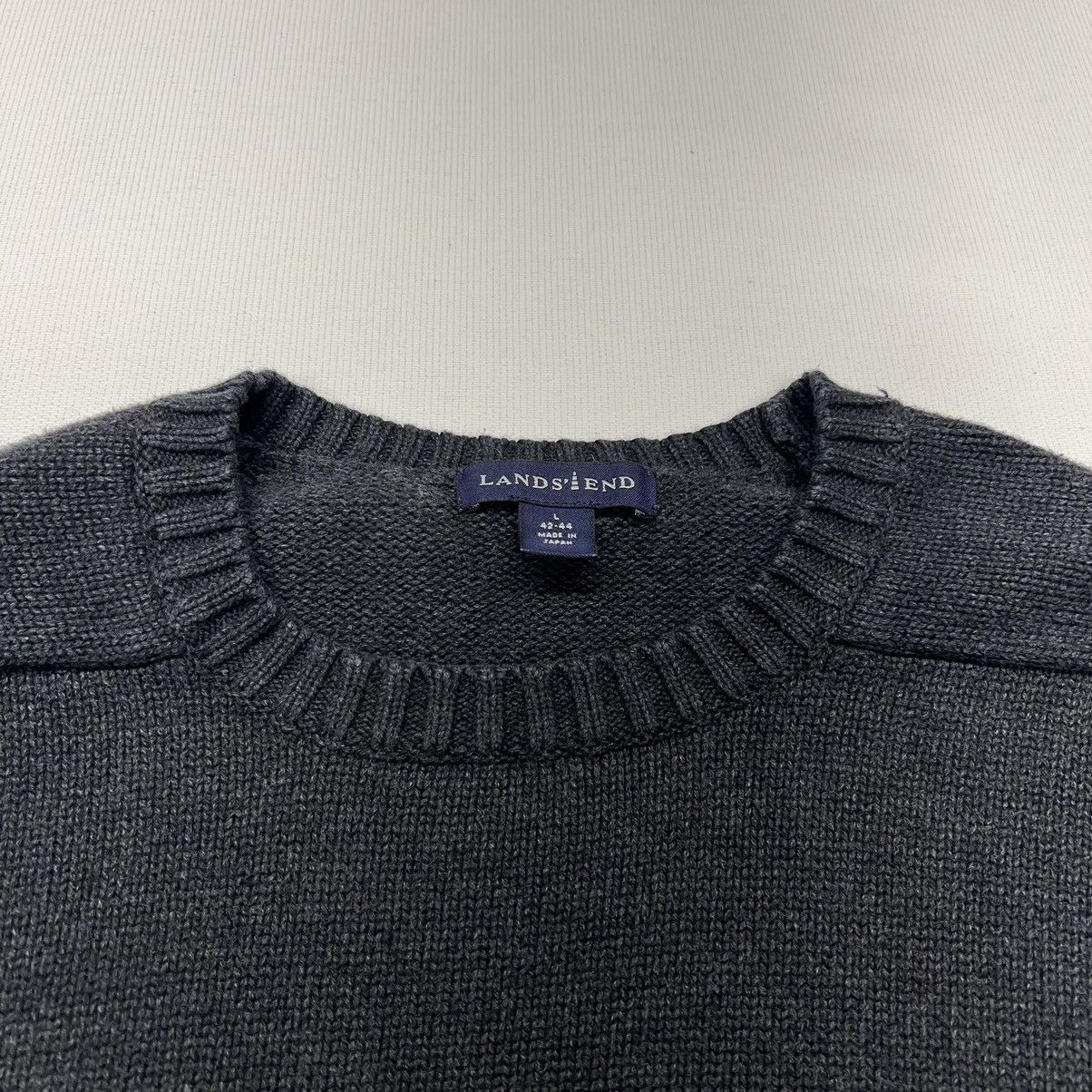 Lands' End × Vintage VTG Lands End Sweater Grey Heavy Pullover Knit Japan Made Size US L / EU 52-54 / 3 - 3 Thumbnail