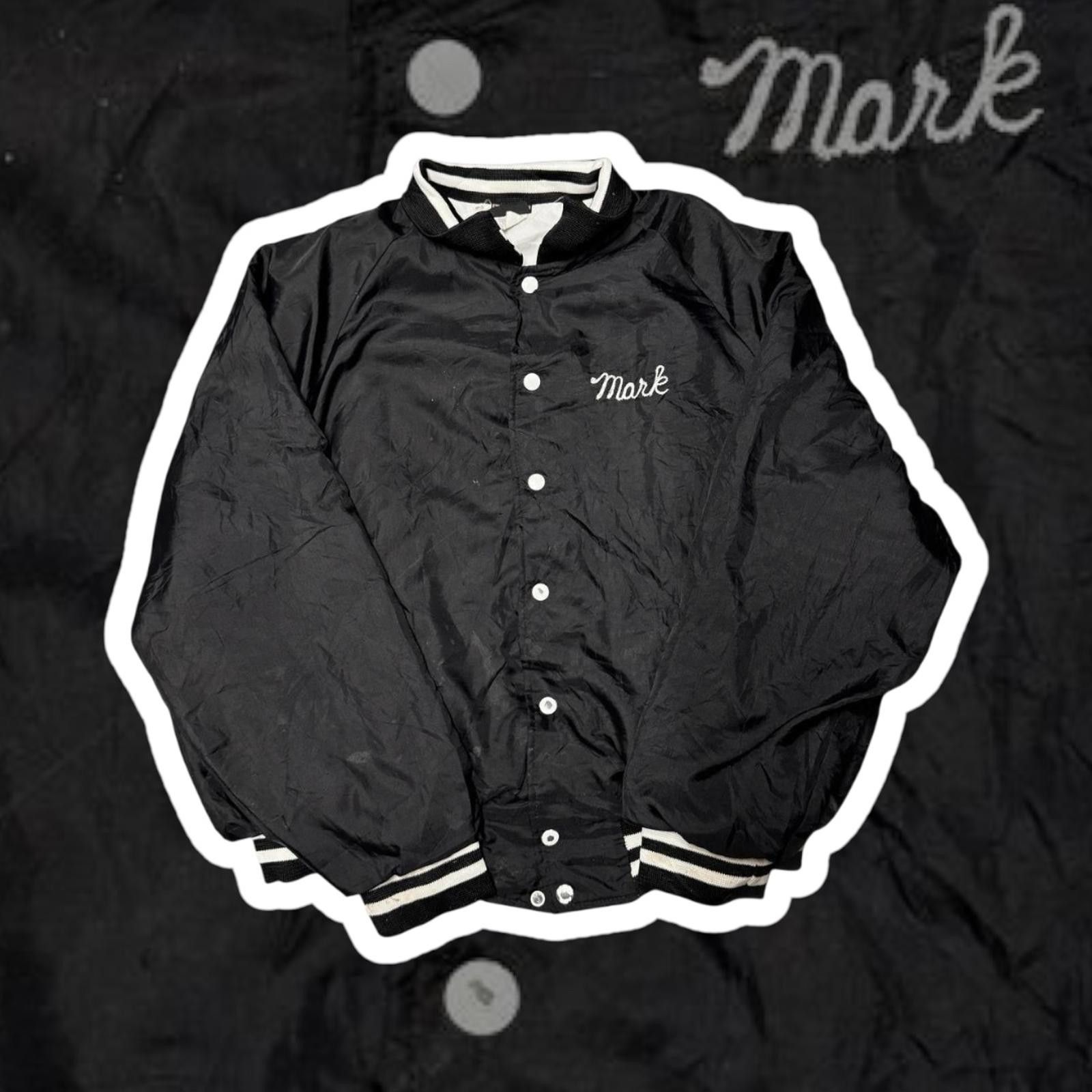 Other Vintage Black Varsity Jacket with Embroidered Mark Size US XL / EU 56 / 4 - 1 Thumbnail