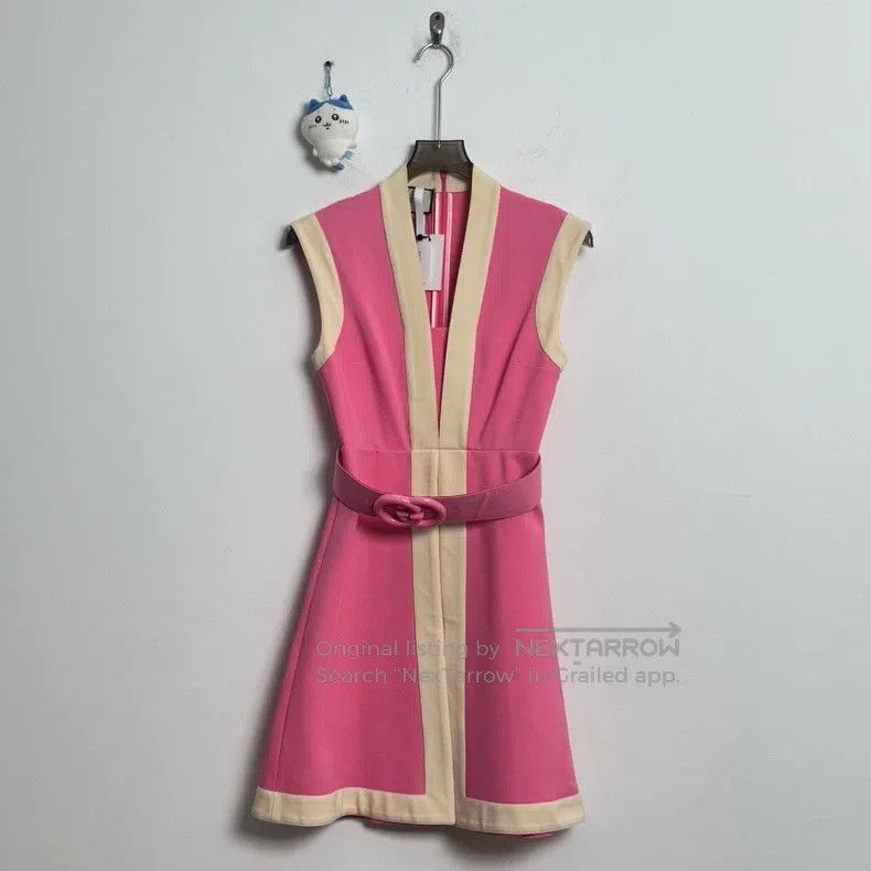 Gucci Gucci Pink belt double G dress Size XS / US 0-2 / IT 36-38 - 1 Thumbnail