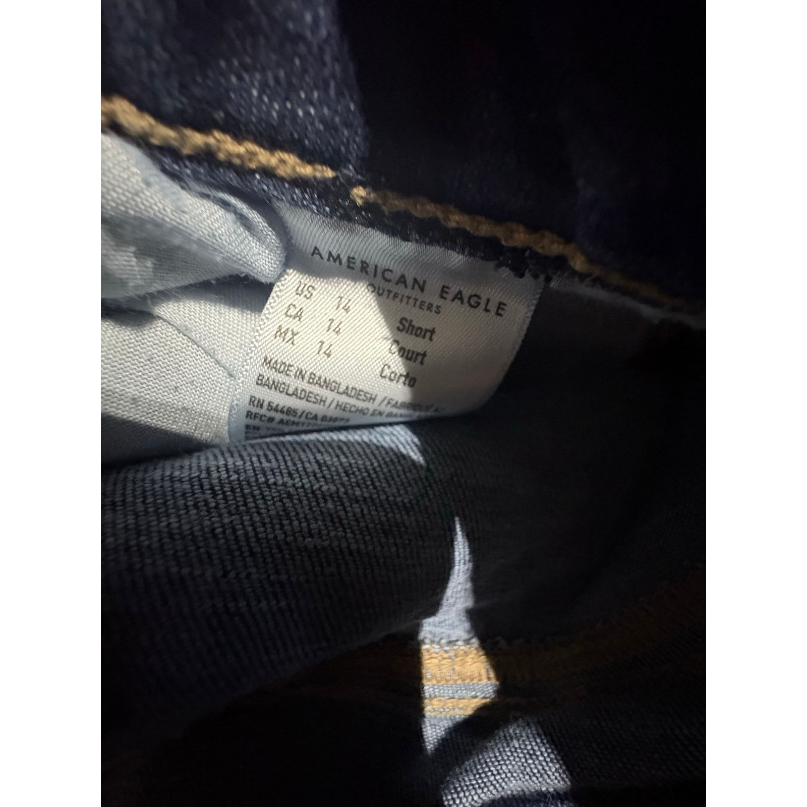 American Eagle Outfitters American Eagle Women’s Slim Straight Jeans Size 14 Dark Wash Size 36" / US 14 / IT 50 - 9 Thumbnail
