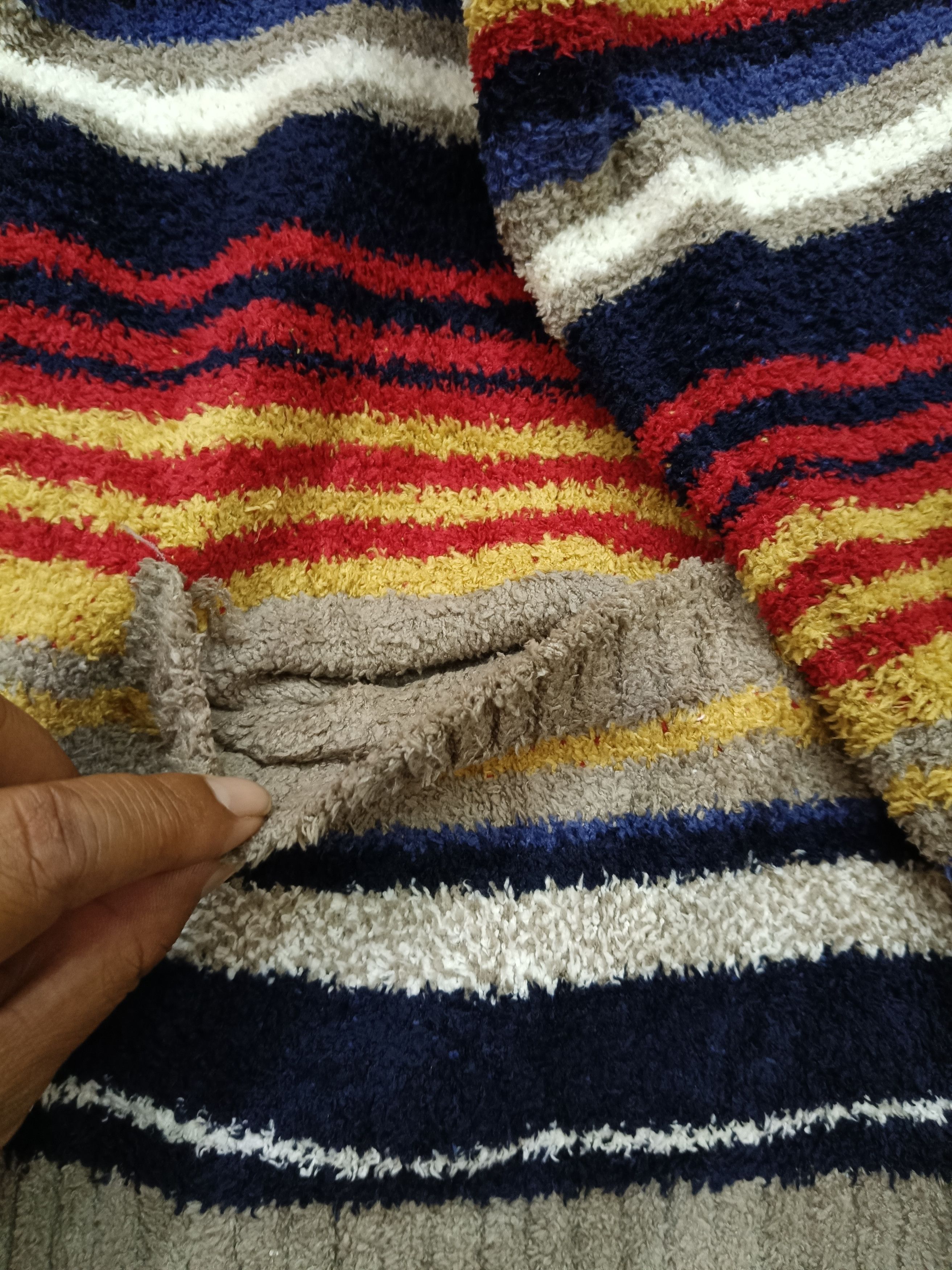 Japanese Brand Power To The People Colourful Stripes Knitwear Size US XL / EU 56 / 4 - 6 Thumbnail