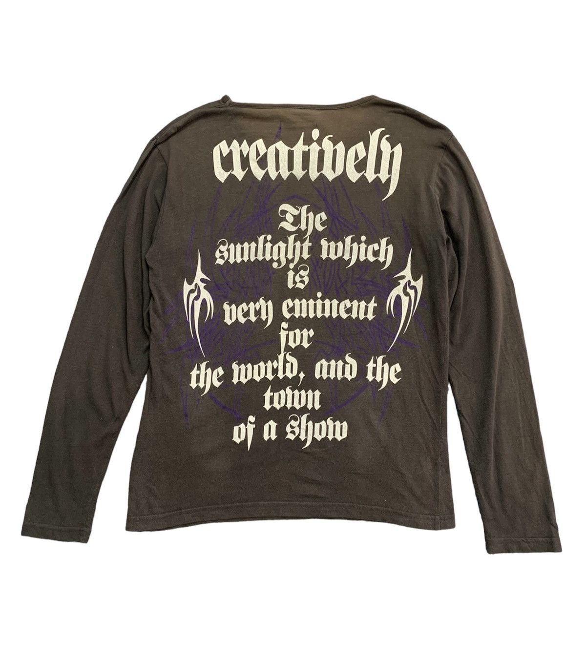 Hysteric Glamour Japanese Brand The Breakers Affliction Poem Fade Shirt Size US M / EU 48-50 / 2 - 2 Thumbnail