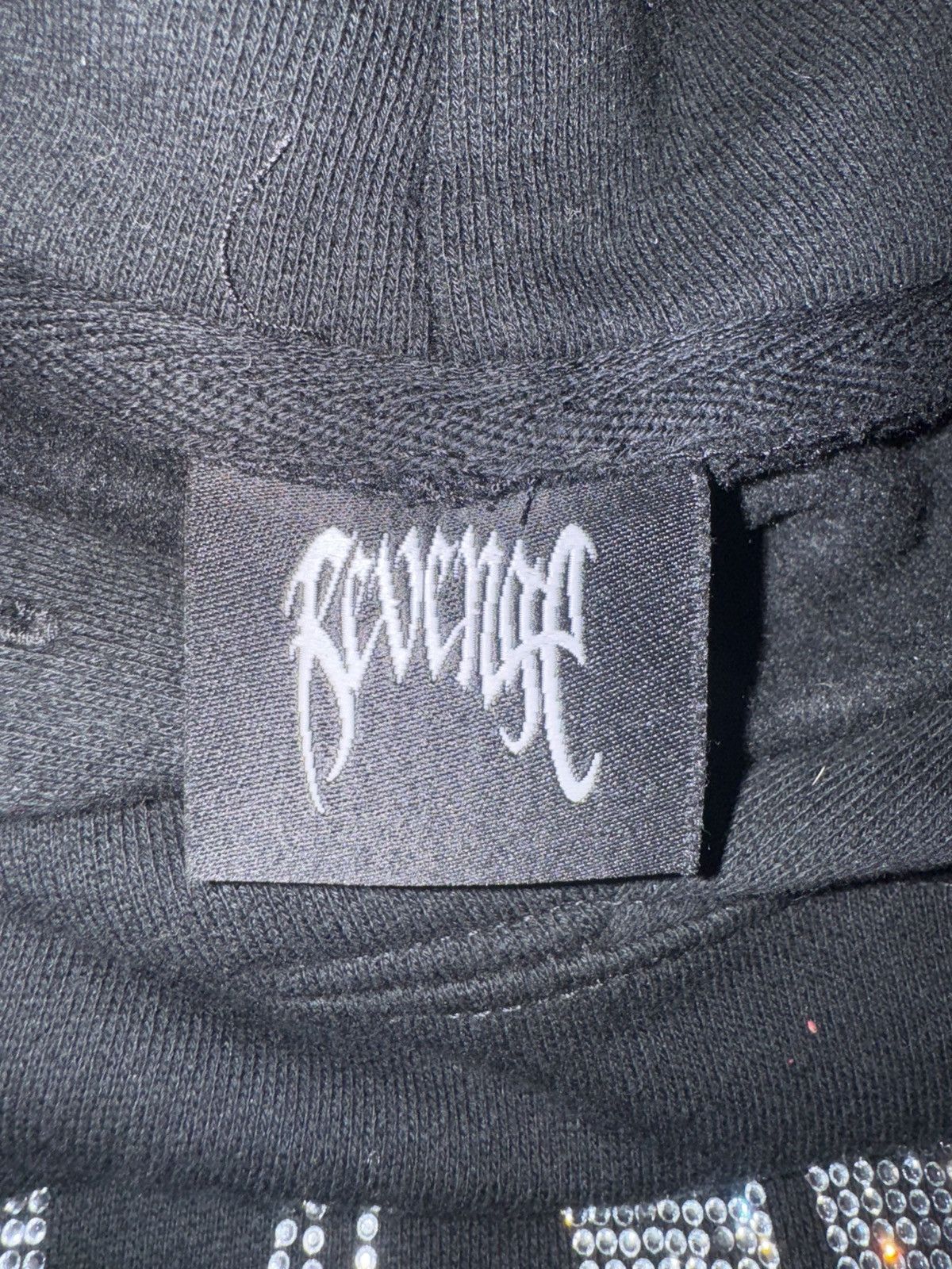 Revenge REVENGE RHINESTONE HOODIE BLACK Size US M / EU 48-50 / 2 - 4 Thumbnail