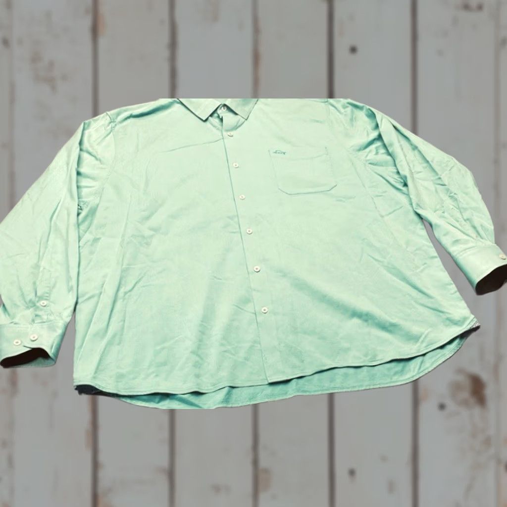 Tommy Bahama Tommy Bahama Shirt Mens 2XL Green Oasis Twill Solid Button Up Long Sleeve Logo Size US XXL / EU 58 / 5 - 1 Thumbnail