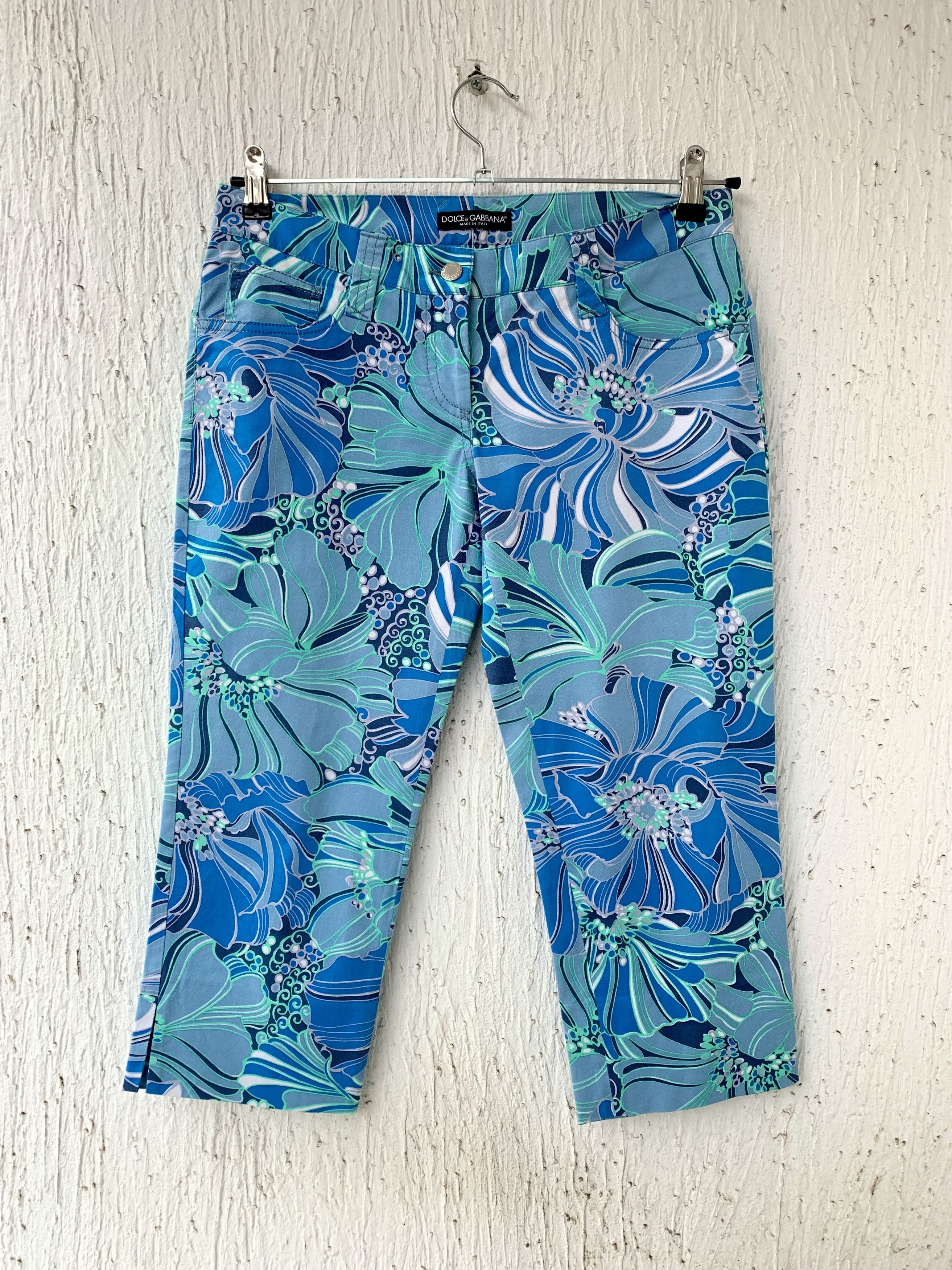 psychadelic print cropped pant