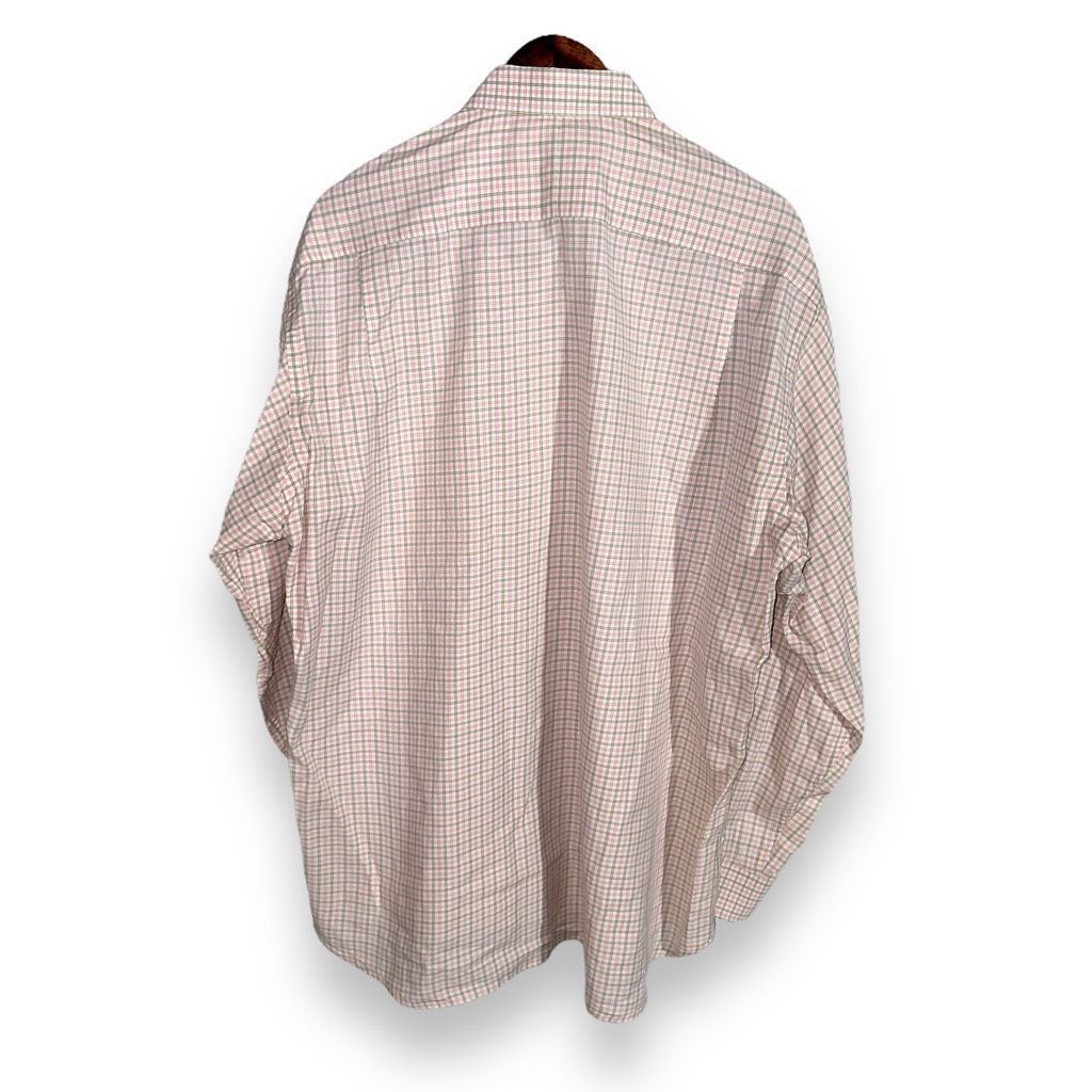 Gitman Bros. Gitman Brothers Pink & Green Allini Fabric Dress Shirt 17 Size US XL / EU 56 / 4 - 9 Thumbnail