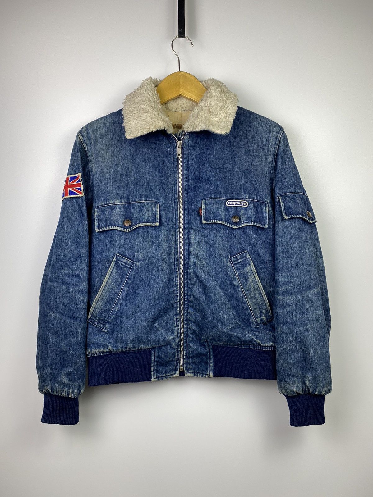 Japanese Brand × Levi's × Levi's Vintage Clothing levis sherpa jacket septine bomber Size US M / EU 48-50 / 2 - 3 Thumbnail