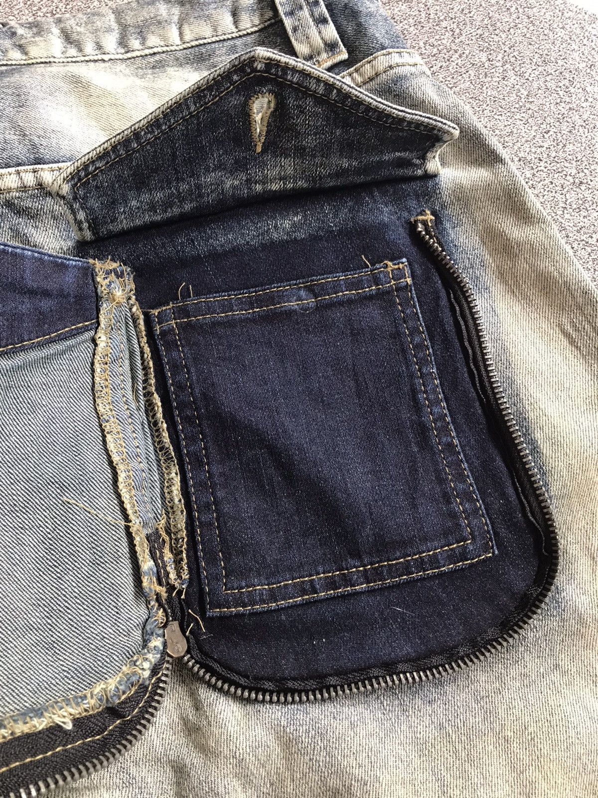 If Six Was Nine × Japanese Brand × PPFM PPFM Curved Washed Denim Size US 32 / EU 48 - 9 Thumbnail