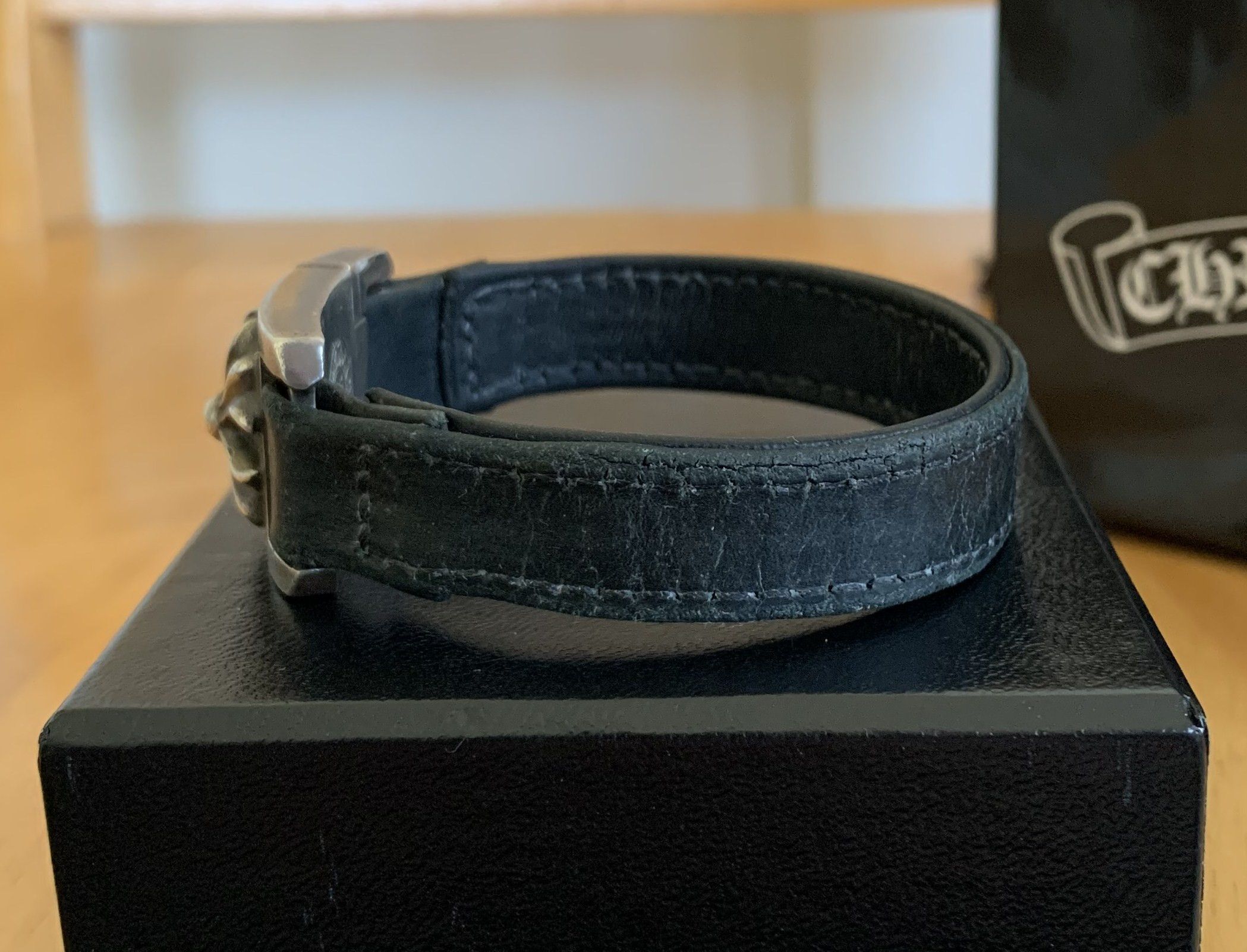 Chrome Hearts Chrome Hearts Leather Silver Cross Bracelet Size ONE SIZE - 4 Thumbnail